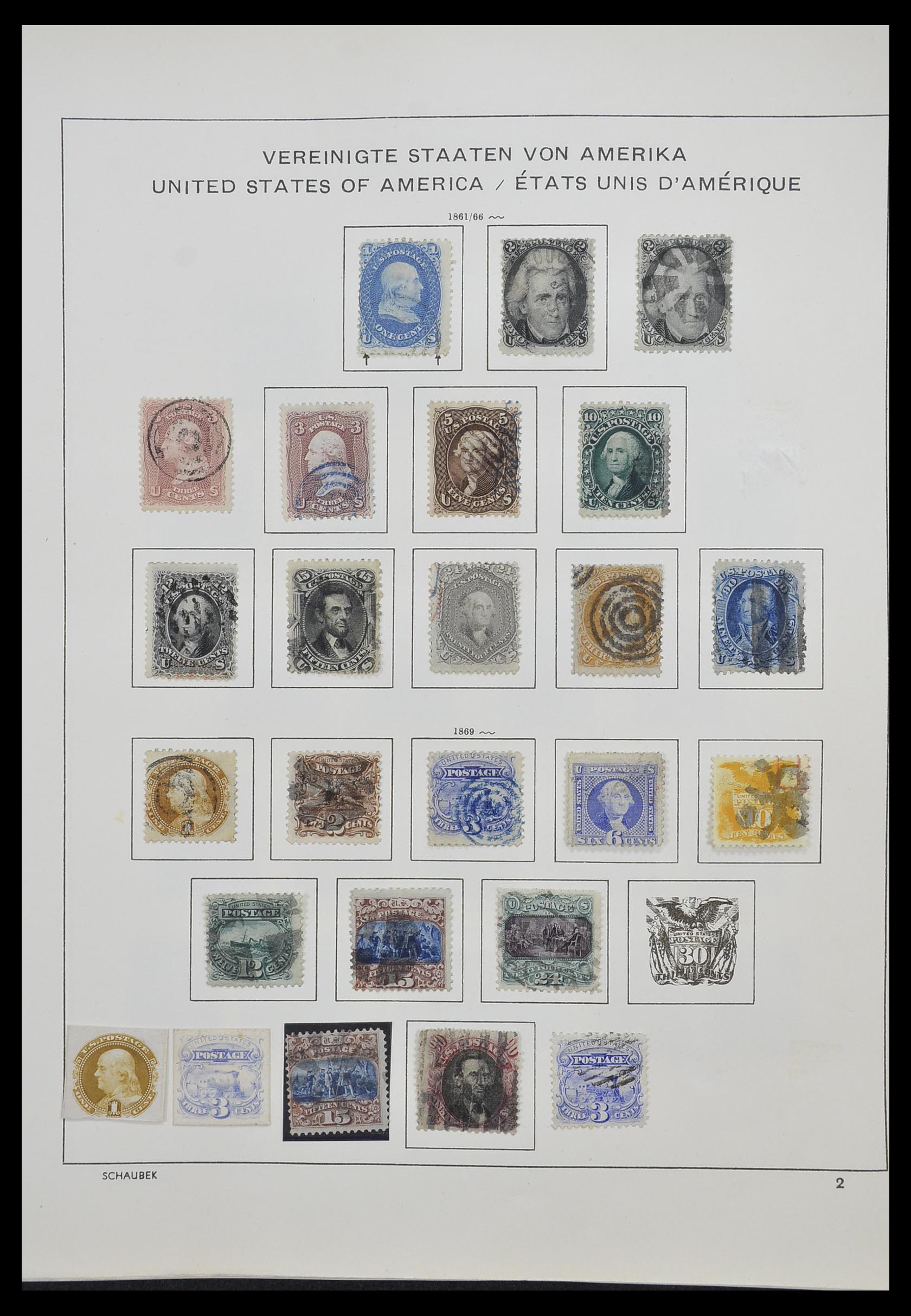 33211 003 - Postzegelverzameling 33211 USA 1847-2010.