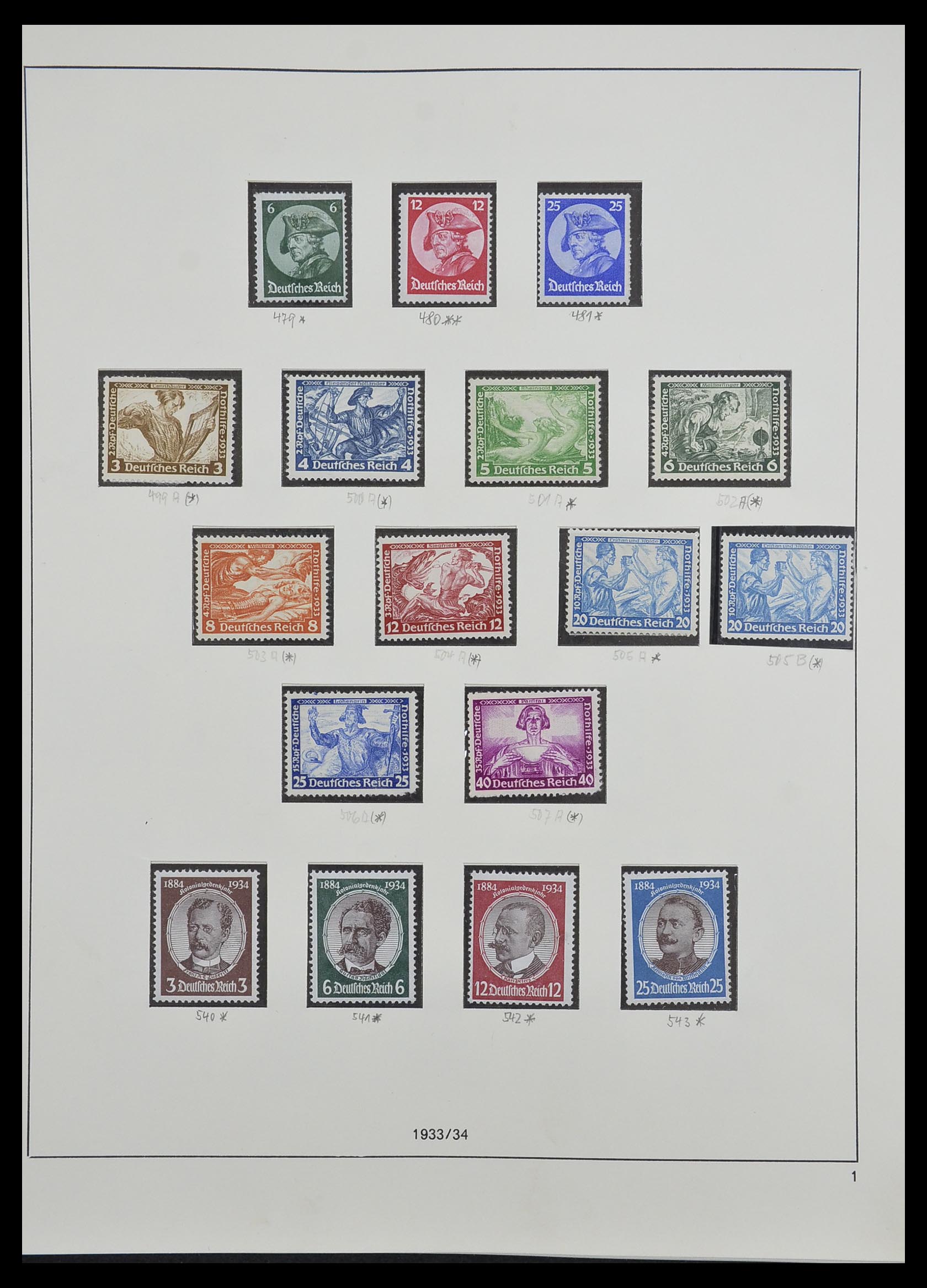 33214 001 - Stamp collection 33214 German Reich 1933-1945.