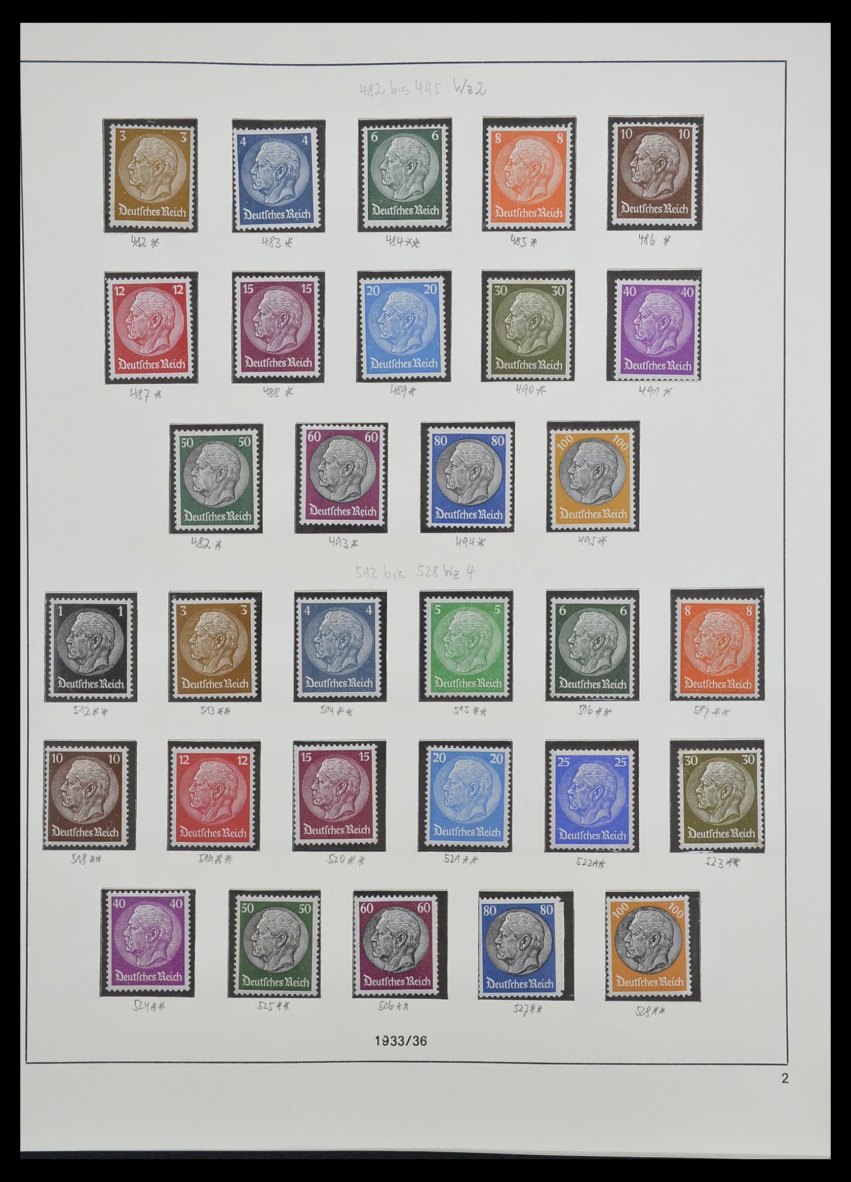 33214 002 - Stamp collection 33214 German Reich 1933-1945.