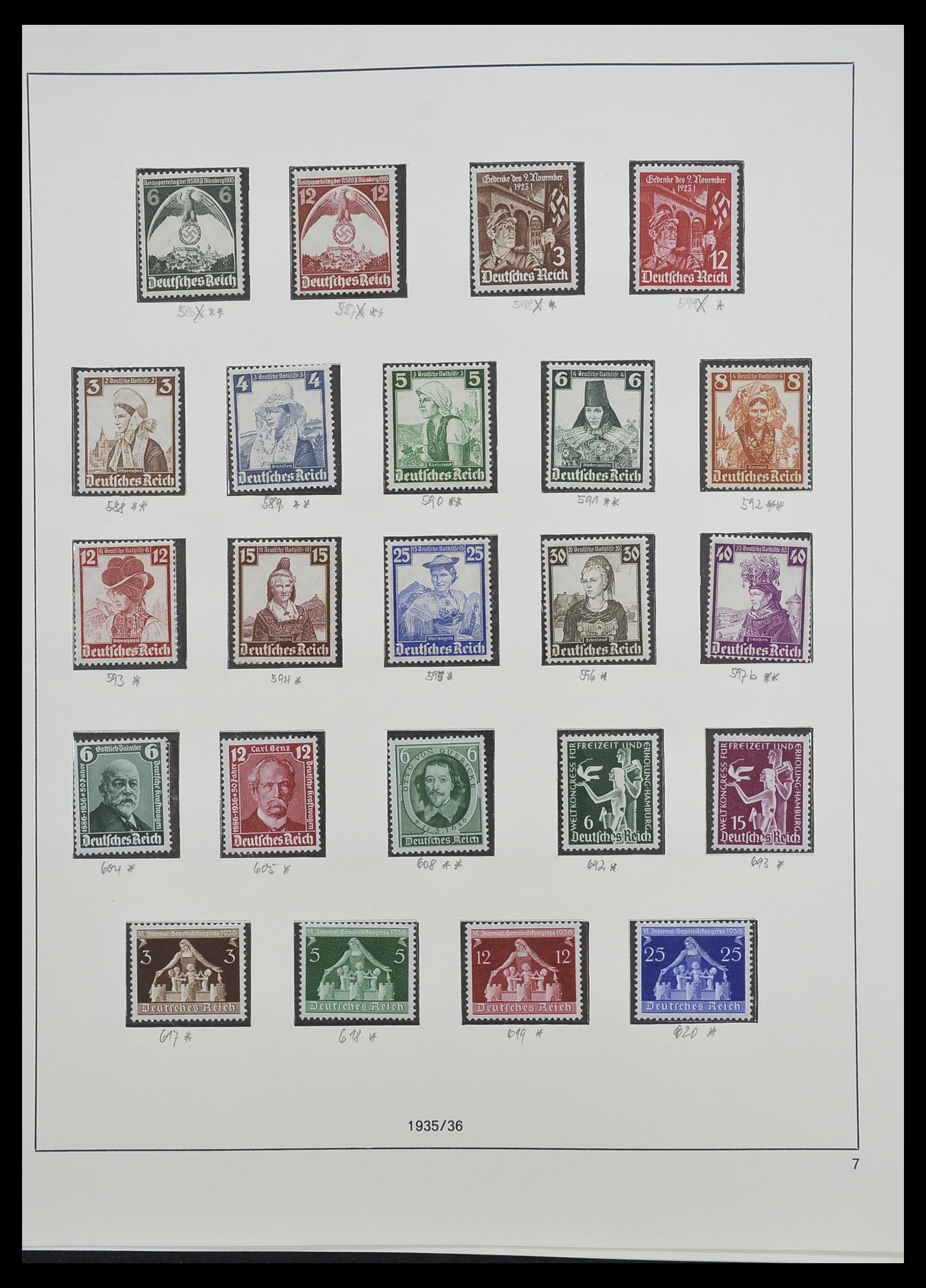 33214 006 - Postzegelverzameling 33214 Duitse Rijk 1933-1945.