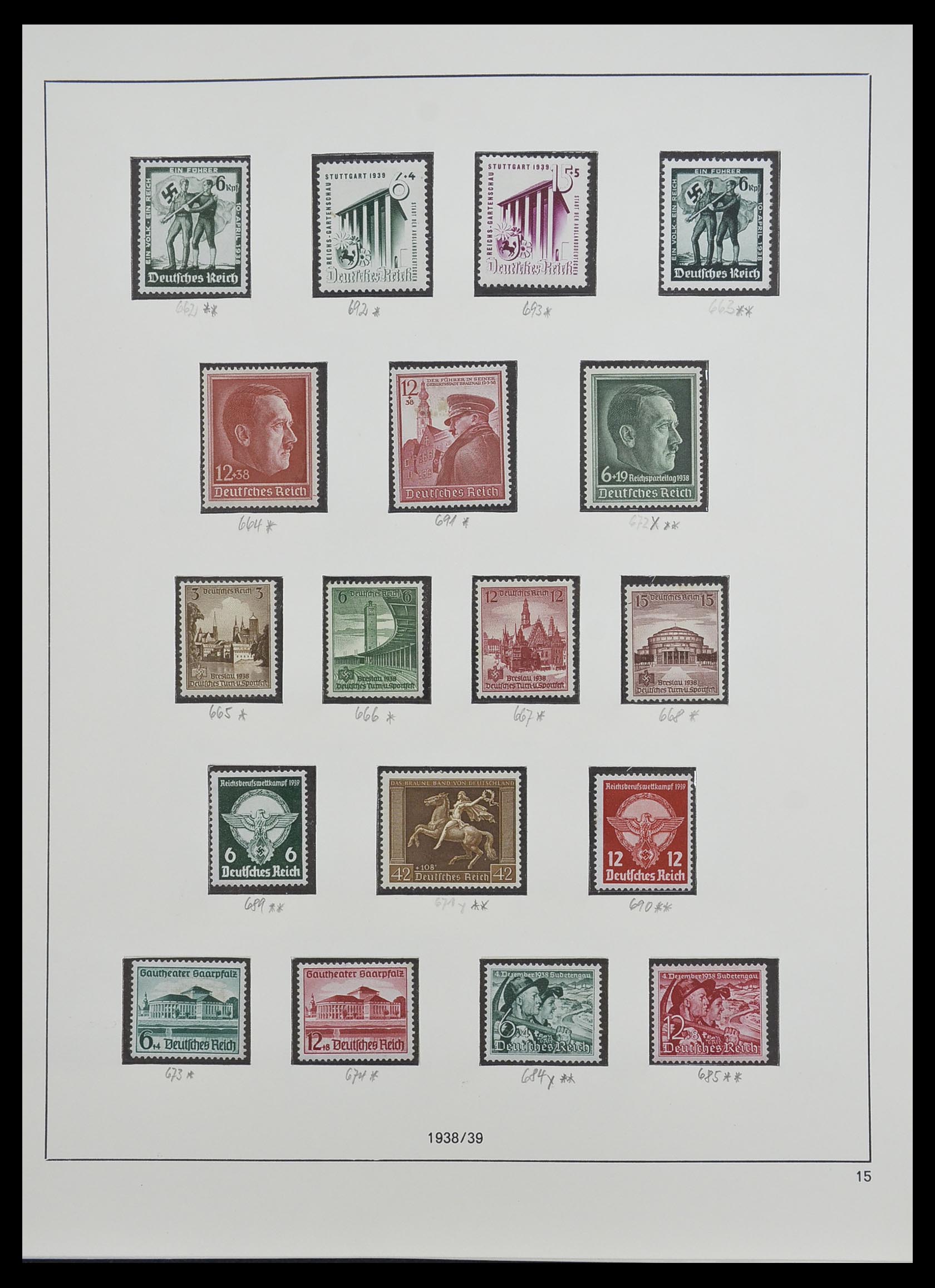 33214 014 - Stamp collection 33214 German Reich 1933-1945.