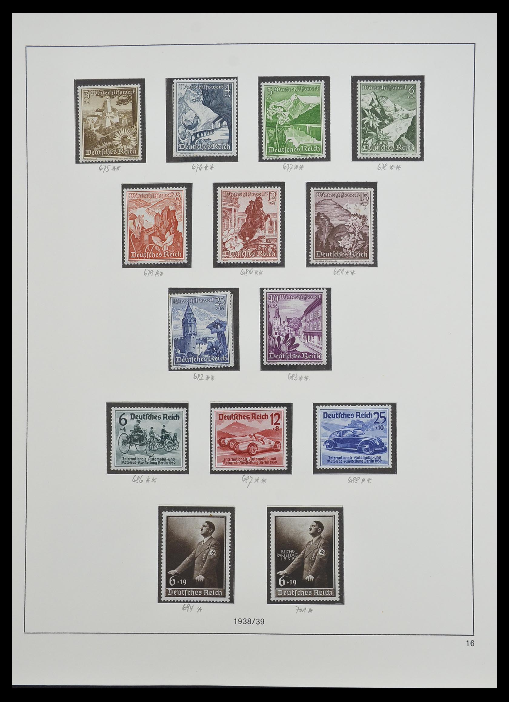 33214 015 - Postzegelverzameling 33214 Duitse Rijk 1933-1945.