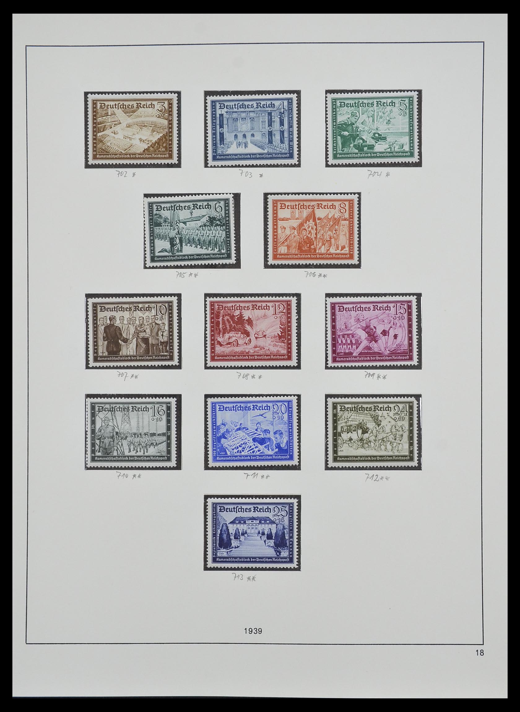 33214 017 - Stamp collection 33214 German Reich 1933-1945.