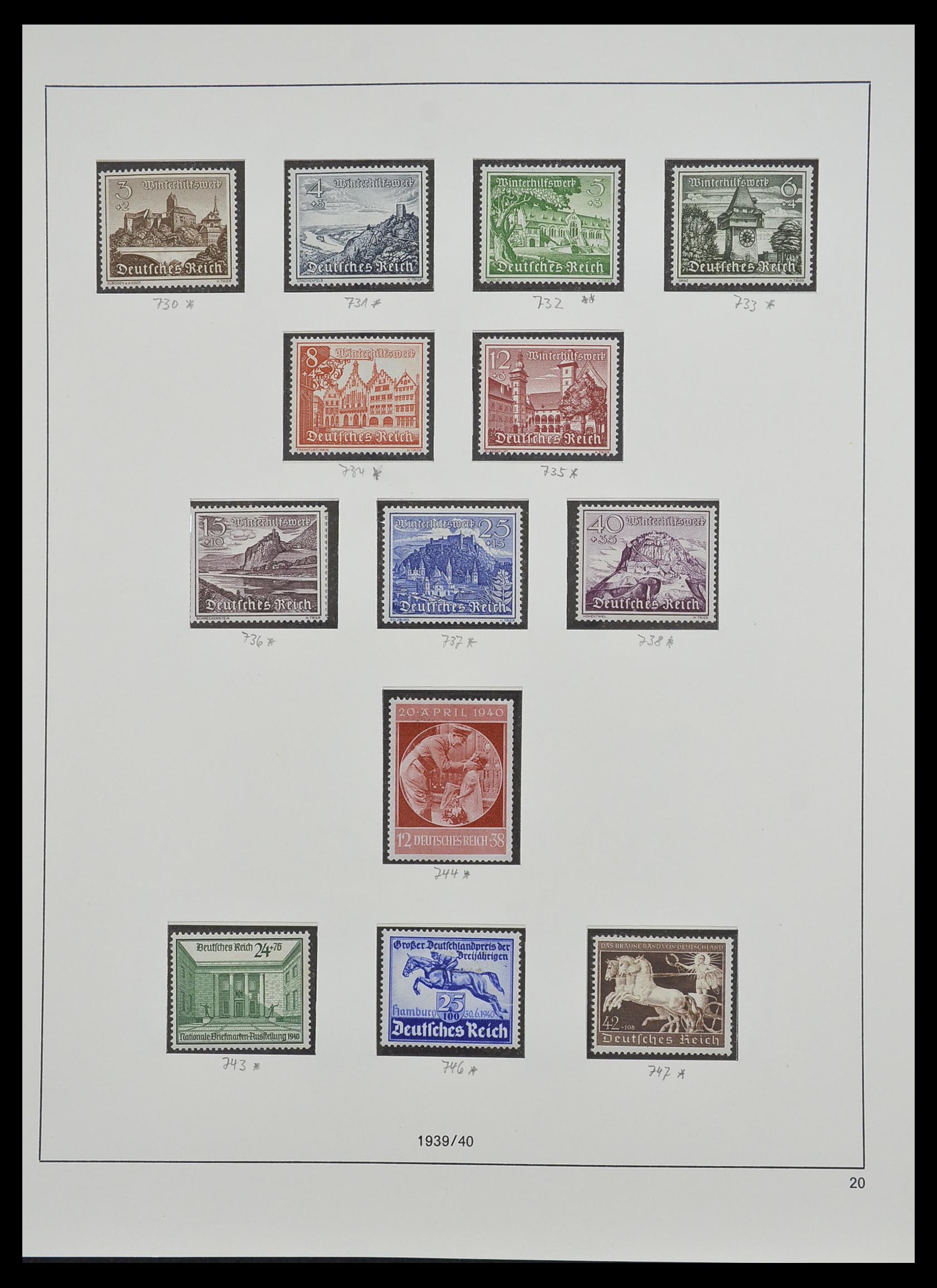33214 019 - Postzegelverzameling 33214 Duitse Rijk 1933-1945.
