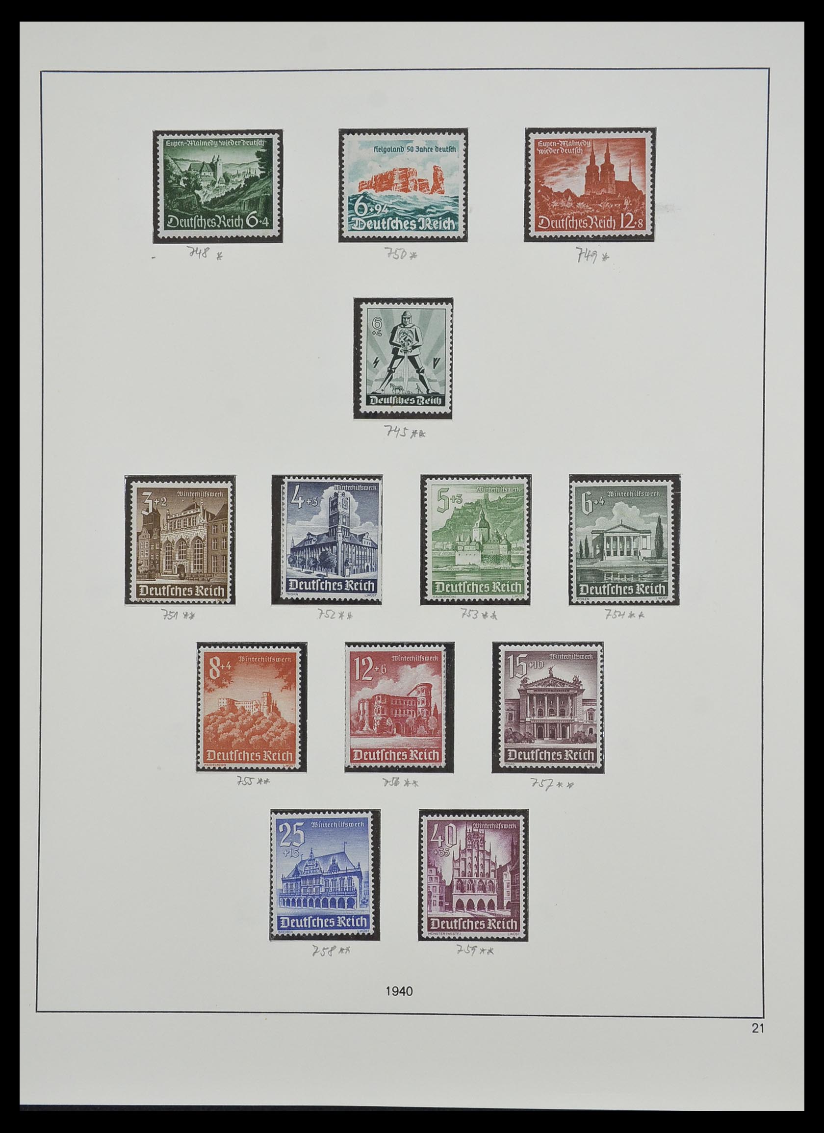 33214 020 - Stamp collection 33214 German Reich 1933-1945.