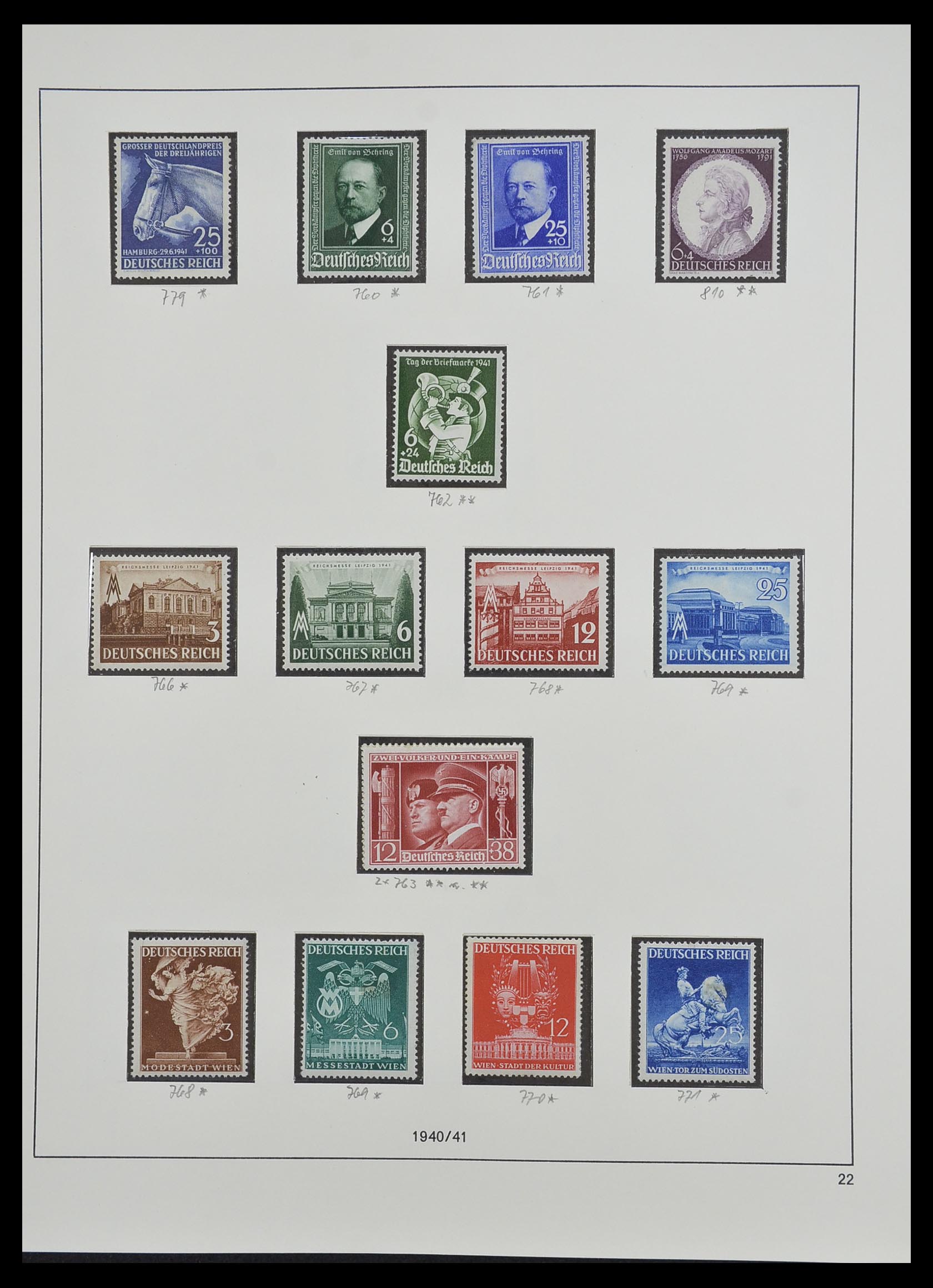 33214 022 - Postzegelverzameling 33214 Duitse Rijk 1933-1945.