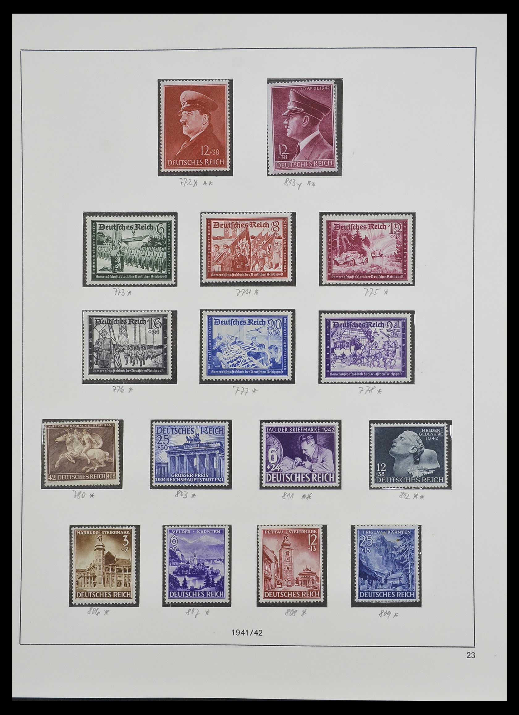 33214 023 - Postzegelverzameling 33214 Duitse Rijk 1933-1945.