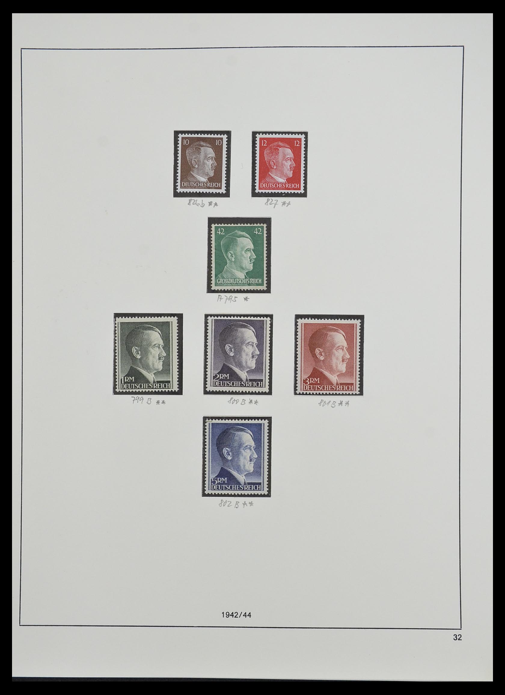 33214 025 - Stamp collection 33214 German Reich 1933-1945.