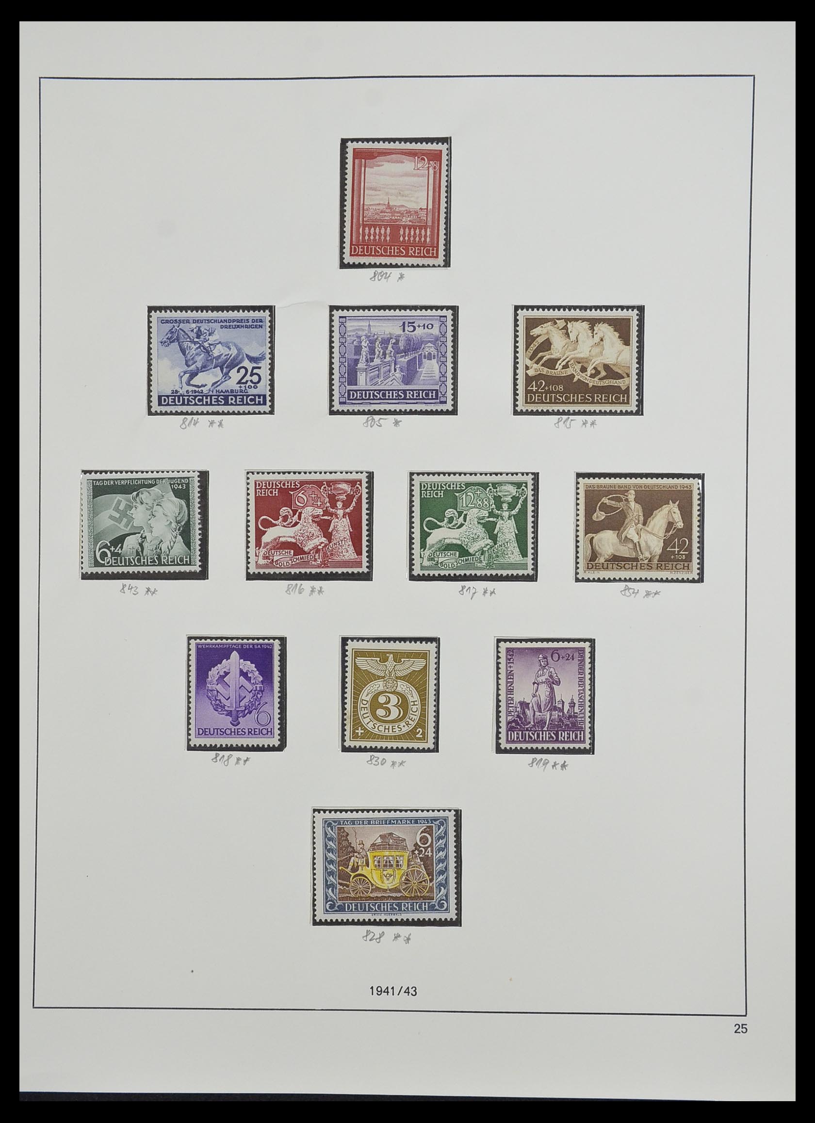 33214 026 - Postzegelverzameling 33214 Duitse Rijk 1933-1945.