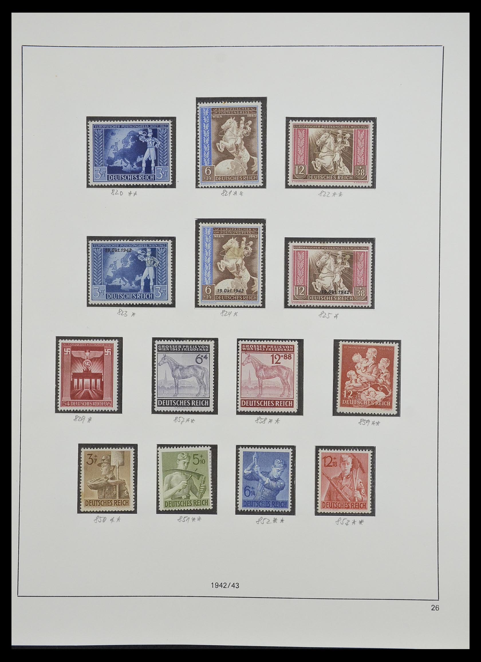 33214 027 - Postzegelverzameling 33214 Duitse Rijk 1933-1945.