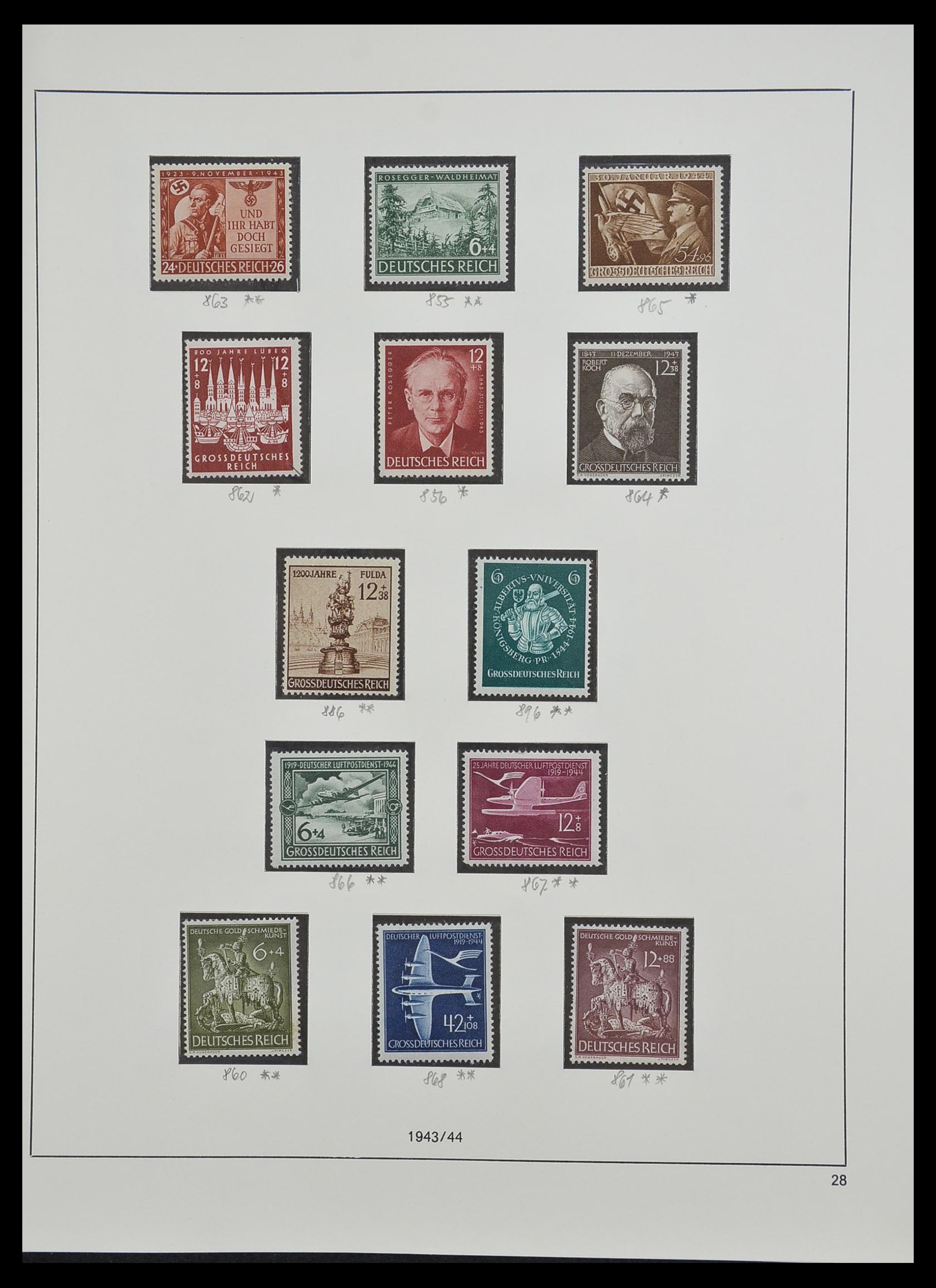 33214 029 - Postzegelverzameling 33214 Duitse Rijk 1933-1945.