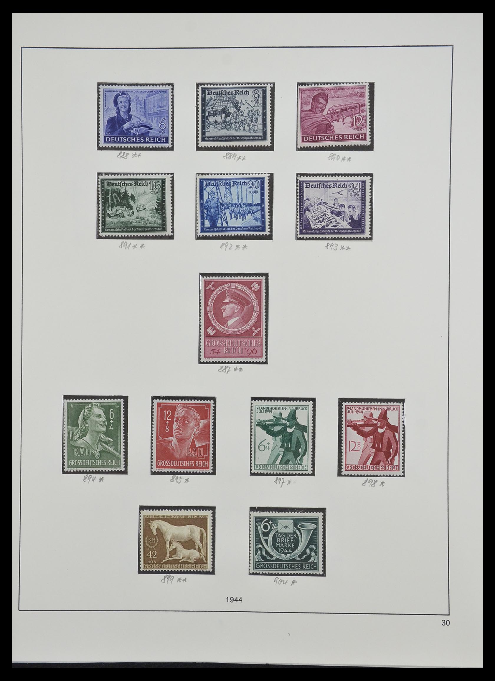 33214 031 - Postzegelverzameling 33214 Duitse Rijk 1933-1945.