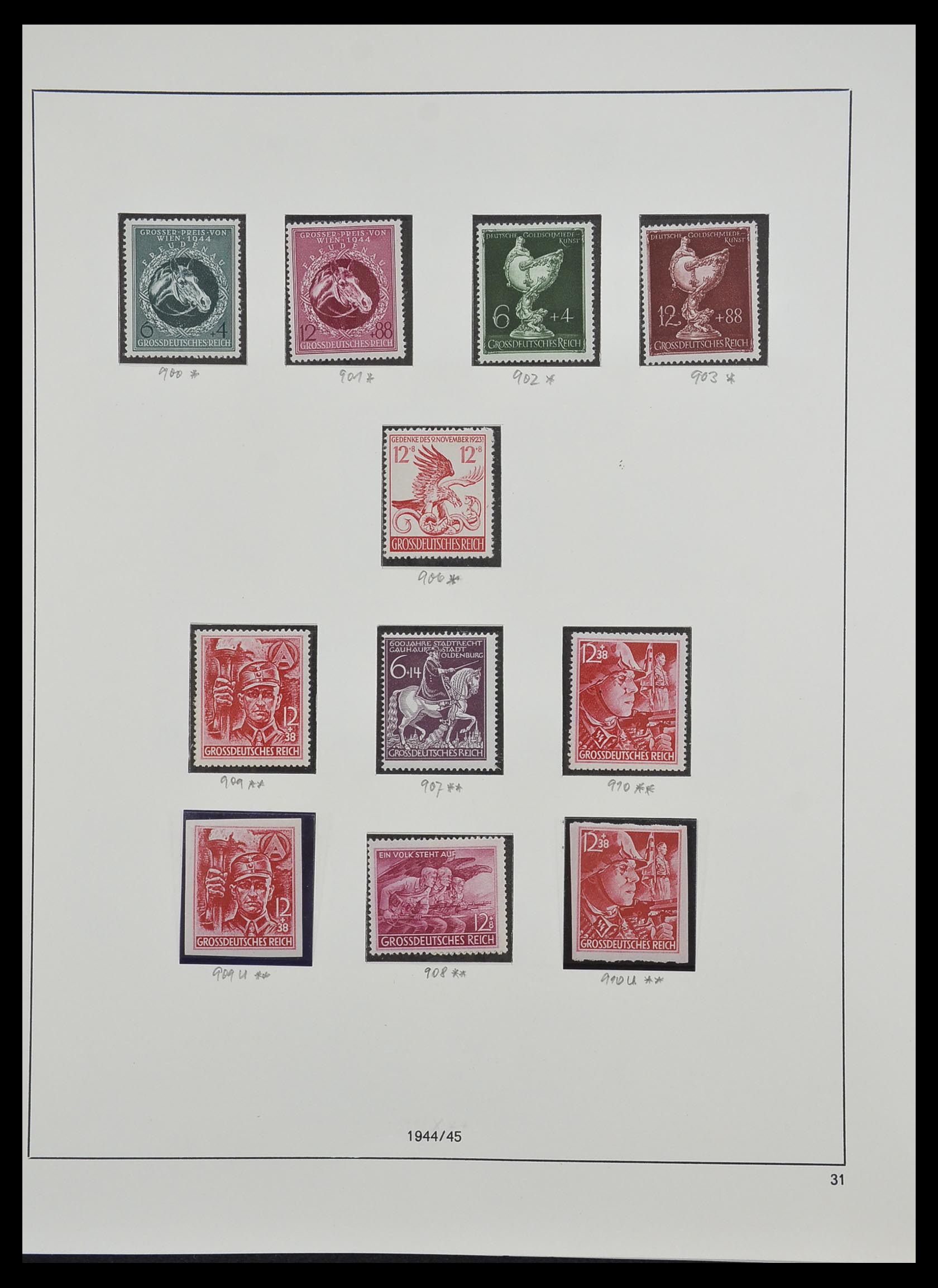 33214 032 - Postzegelverzameling 33214 Duitse Rijk 1933-1945.