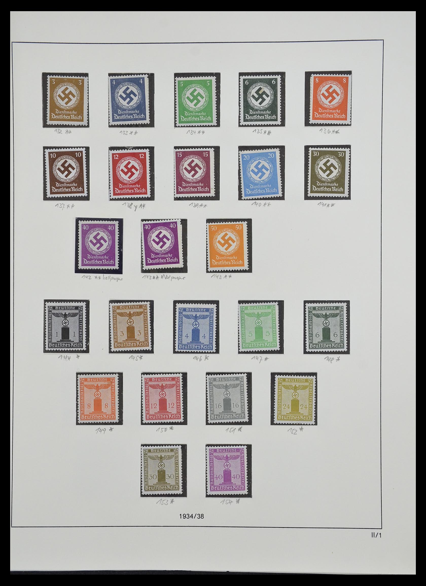 33214 034 - Postzegelverzameling 33214 Duitse Rijk 1933-1945.