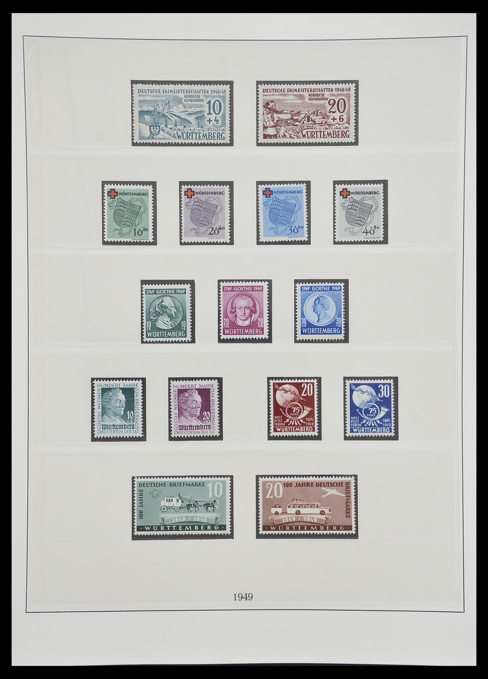 33216 032 - Postzegelverzameling 33216 Duitse Zones 1945-1949.