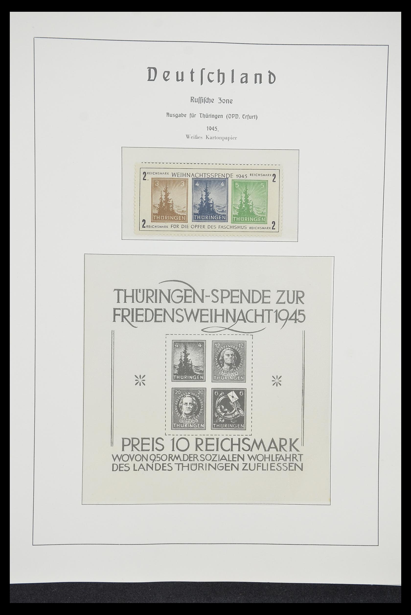 33221 055 - Postzegelverzameling 33221 Geallieerde Zone 1945-1949.