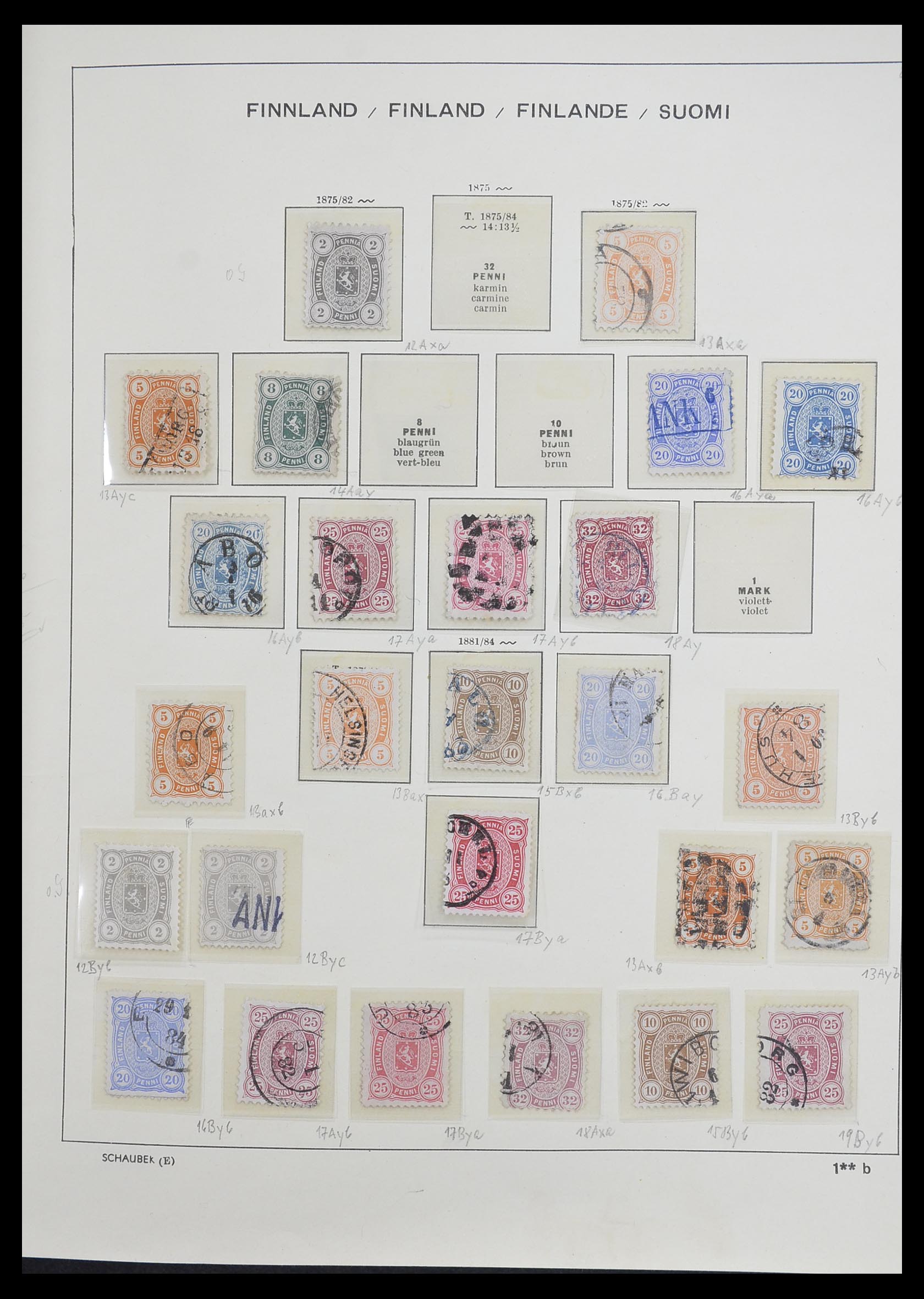 33226 004 - Postzegelverzameling 33226 Finland 1860-1996.