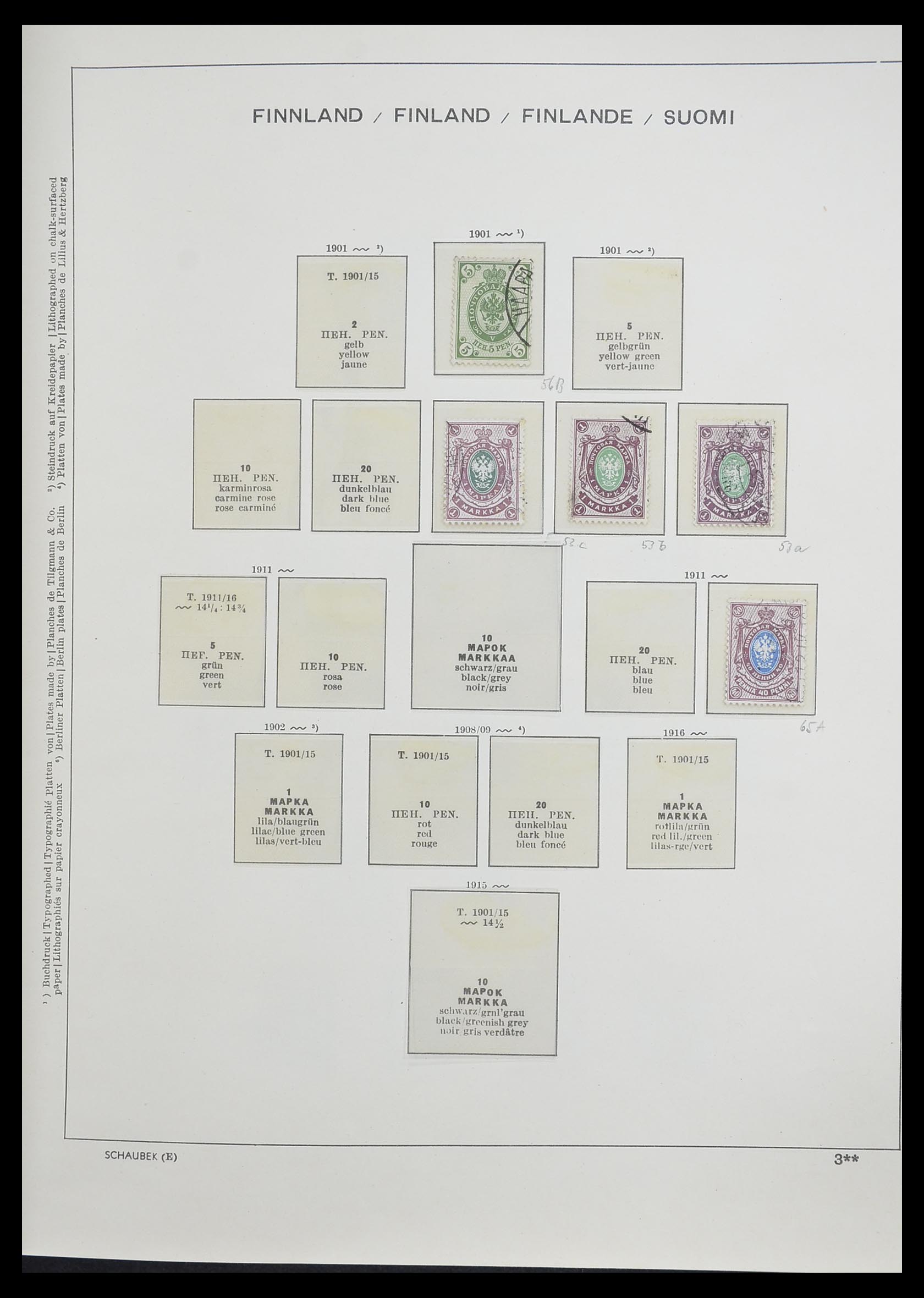 33226 009 - Postzegelverzameling 33226 Finland 1860-1996.