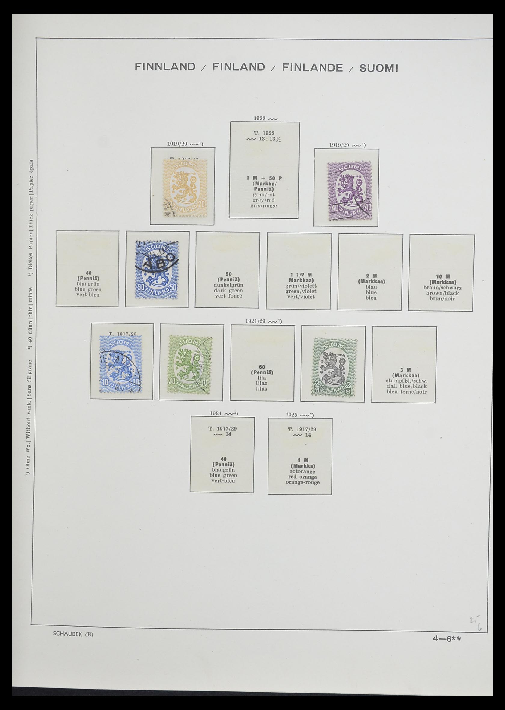 33226 014 - Postzegelverzameling 33226 Finland 1860-1996.