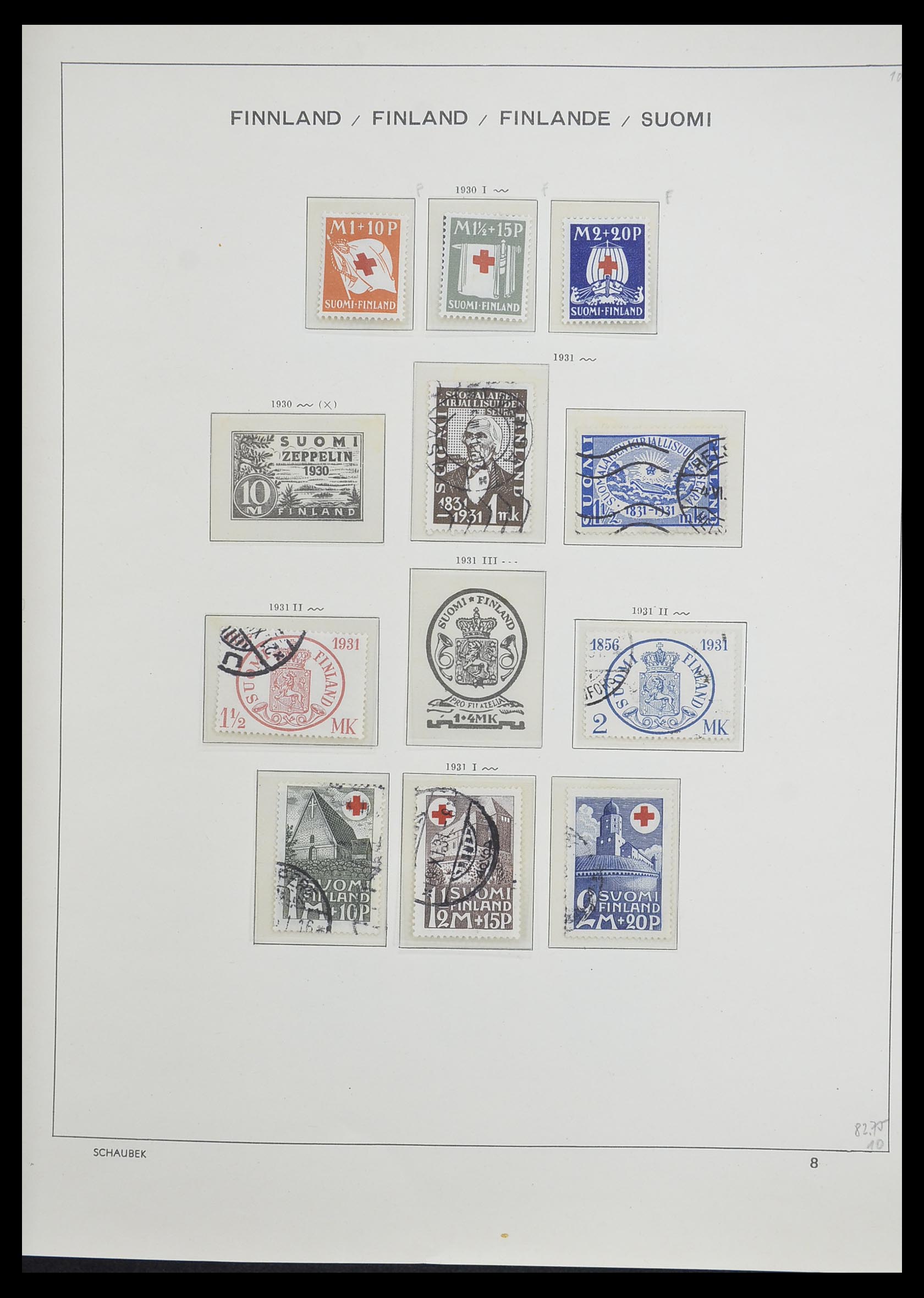 33226 017 - Postzegelverzameling 33226 Finland 1860-1996.