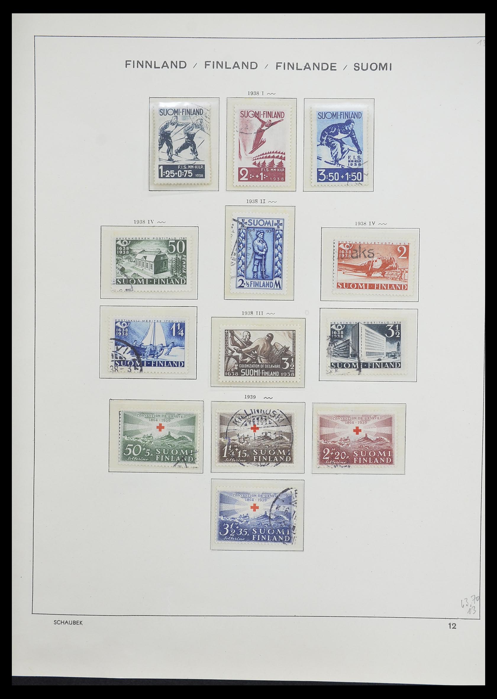 33226 021 - Postzegelverzameling 33226 Finland 1860-1996.