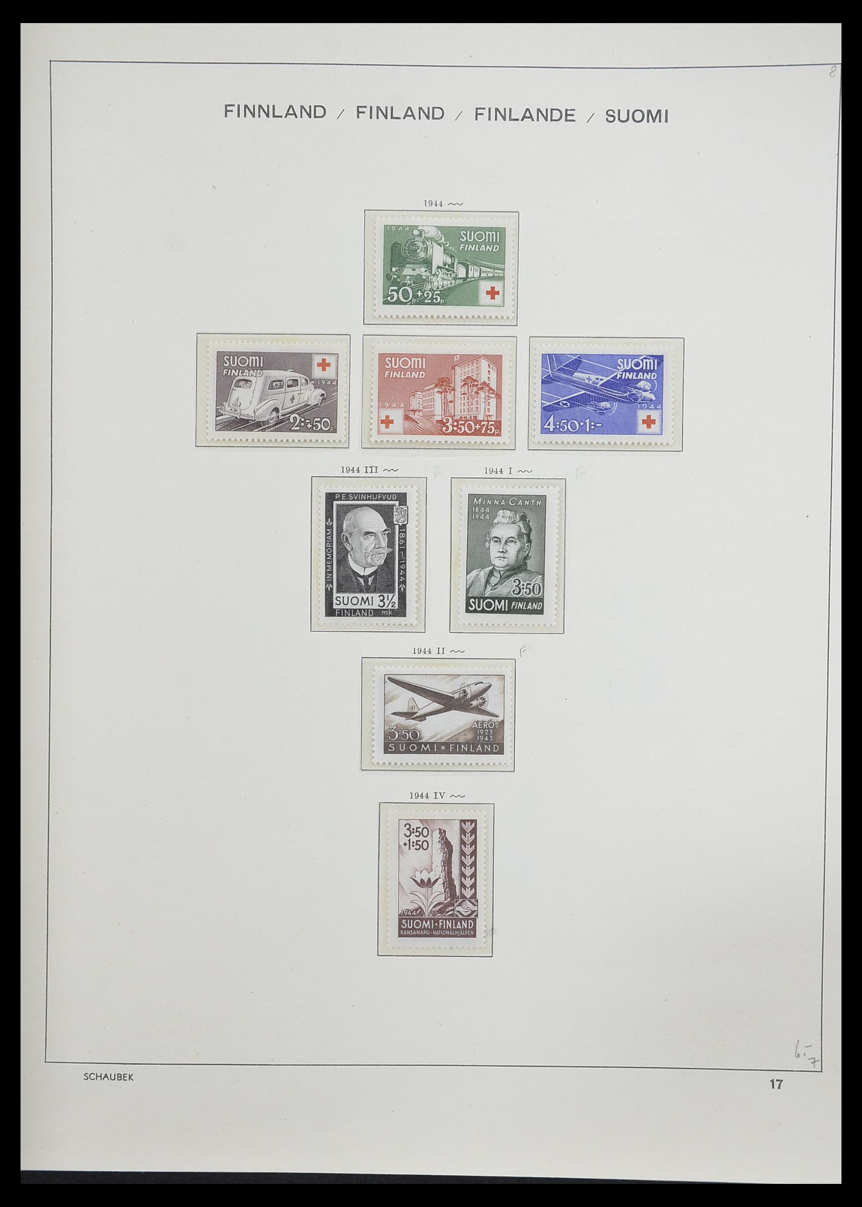 33226 026 - Postzegelverzameling 33226 Finland 1860-1996.
