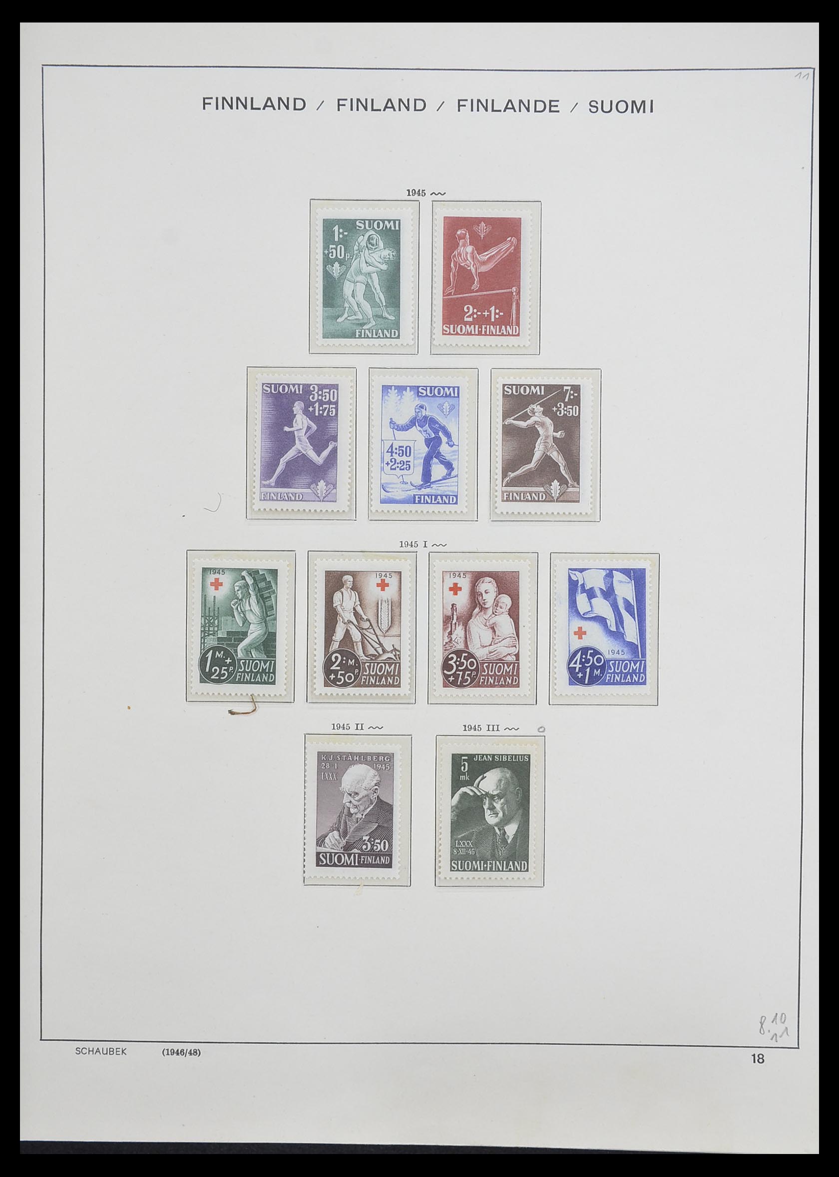 33226 027 - Postzegelverzameling 33226 Finland 1860-1996.