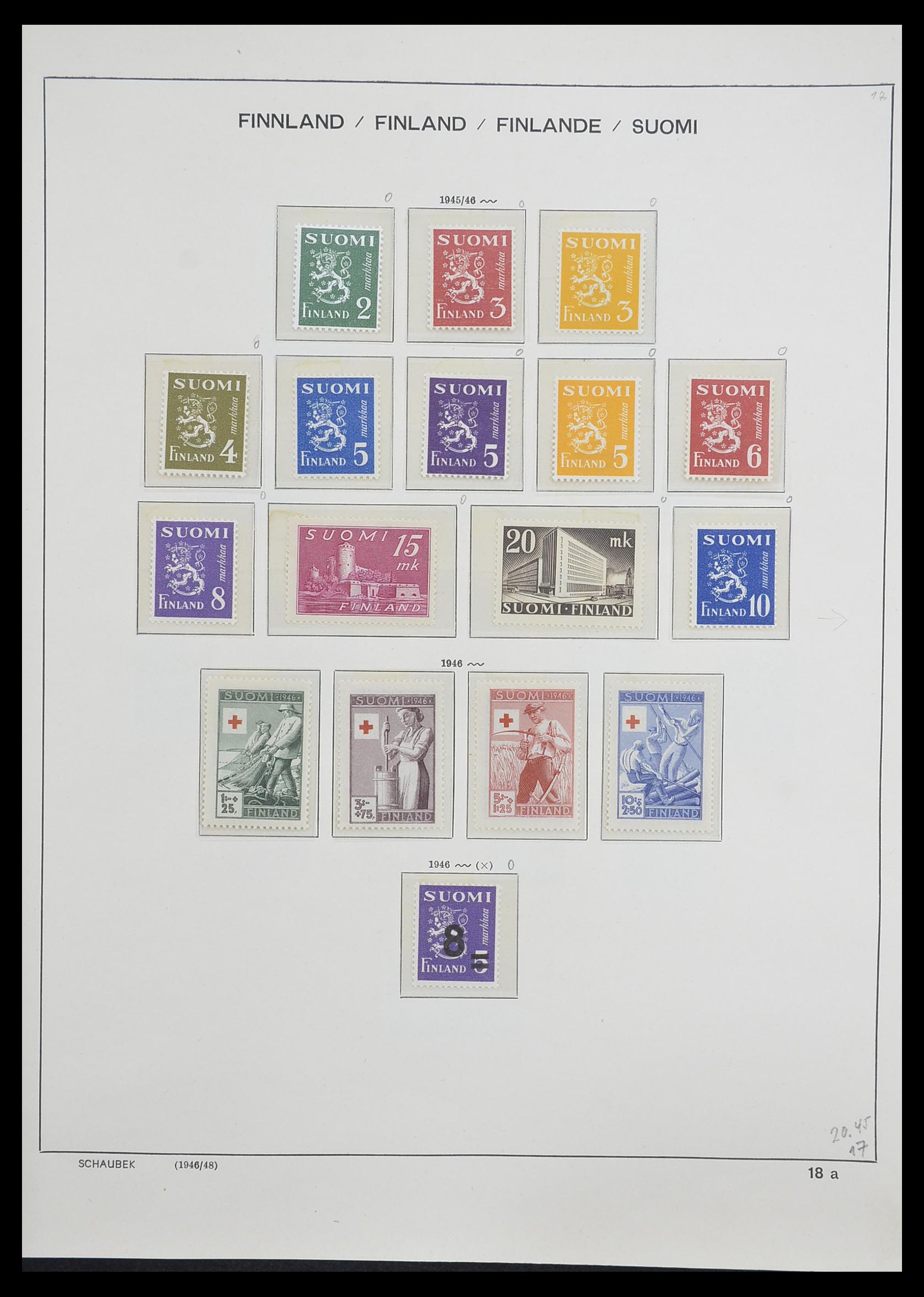 33226 029 - Postzegelverzameling 33226 Finland 1860-1996.