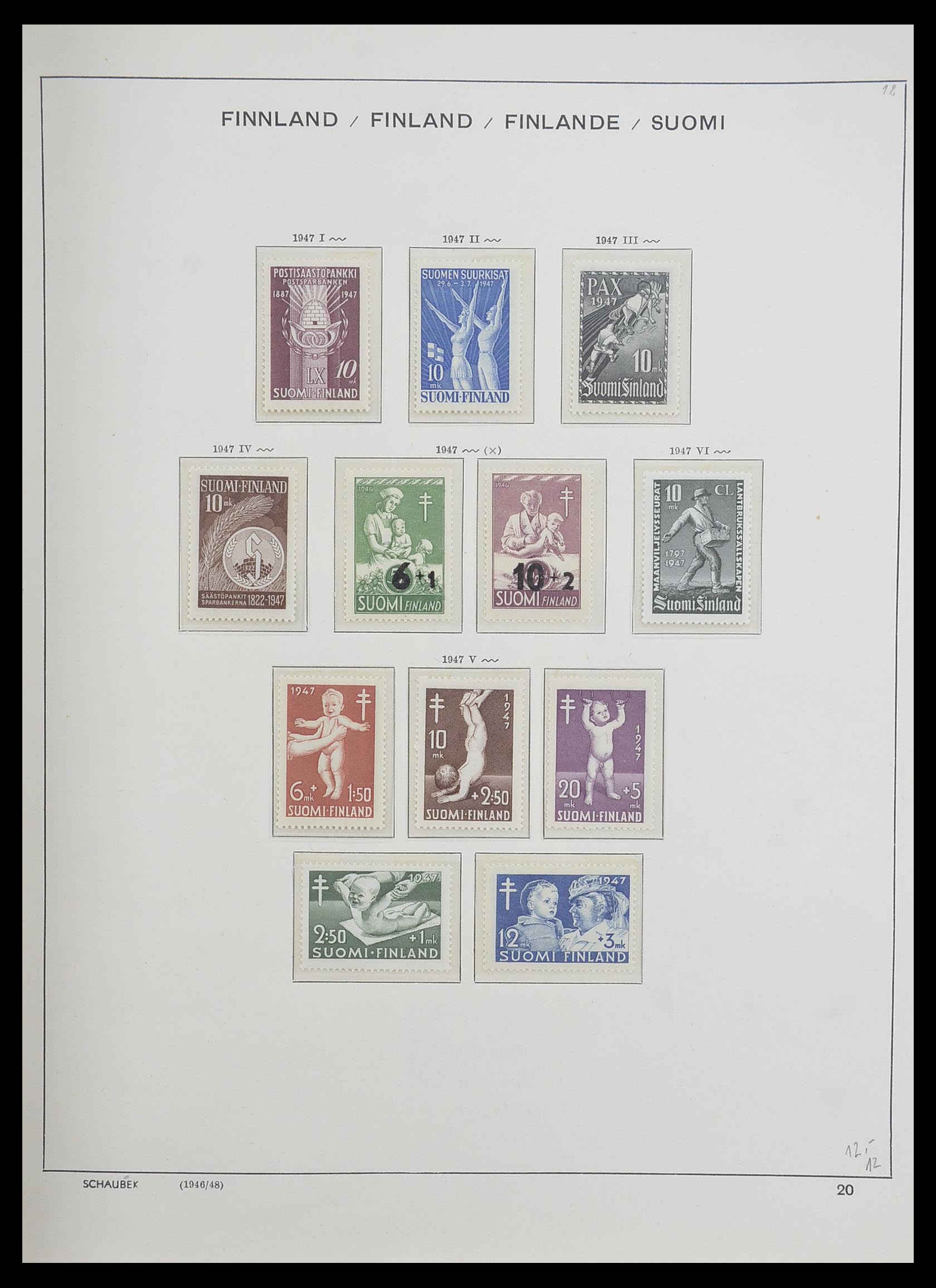 33226 031 - Postzegelverzameling 33226 Finland 1860-1996.