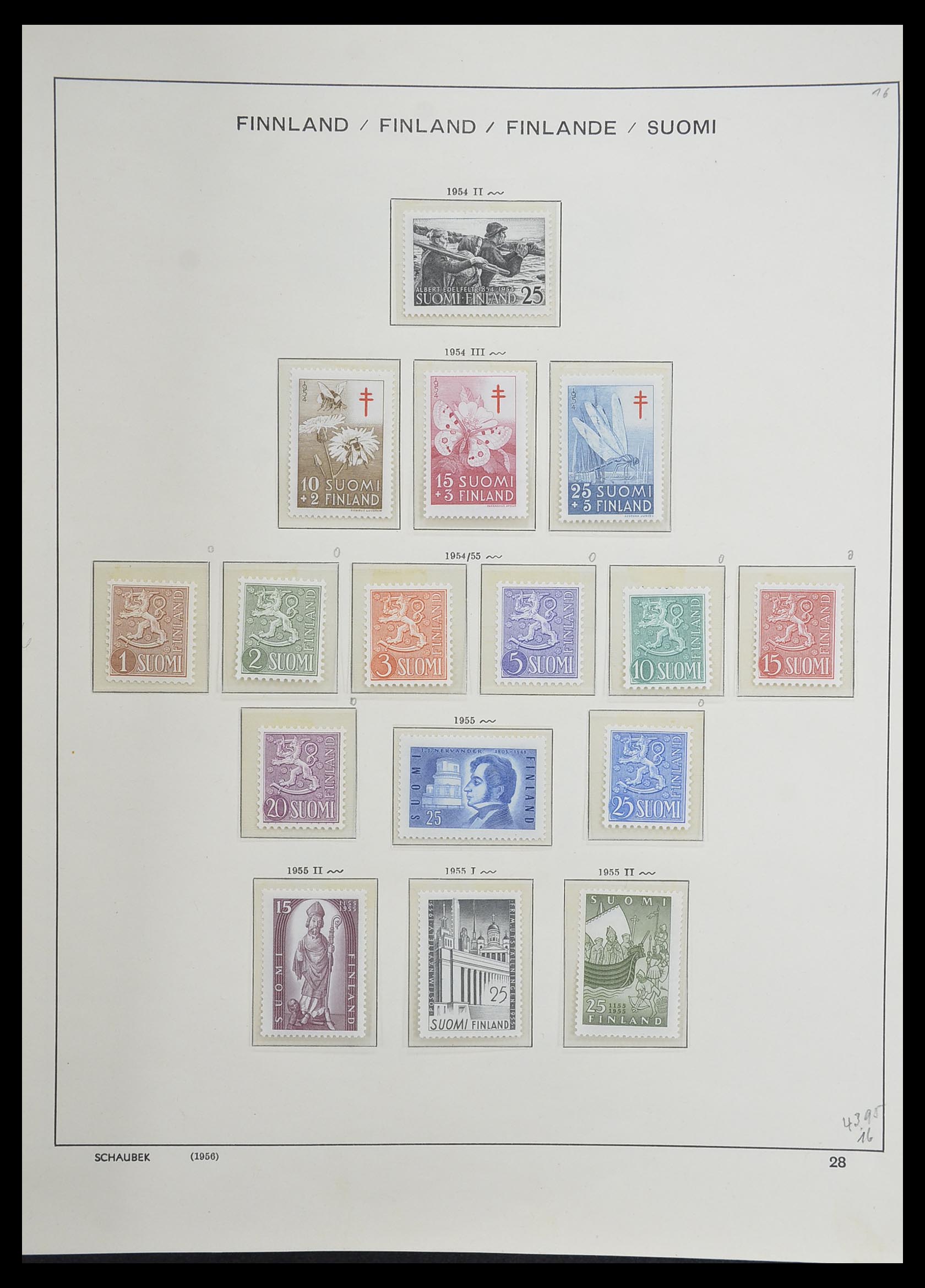 33226 039 - Postzegelverzameling 33226 Finland 1860-1996.