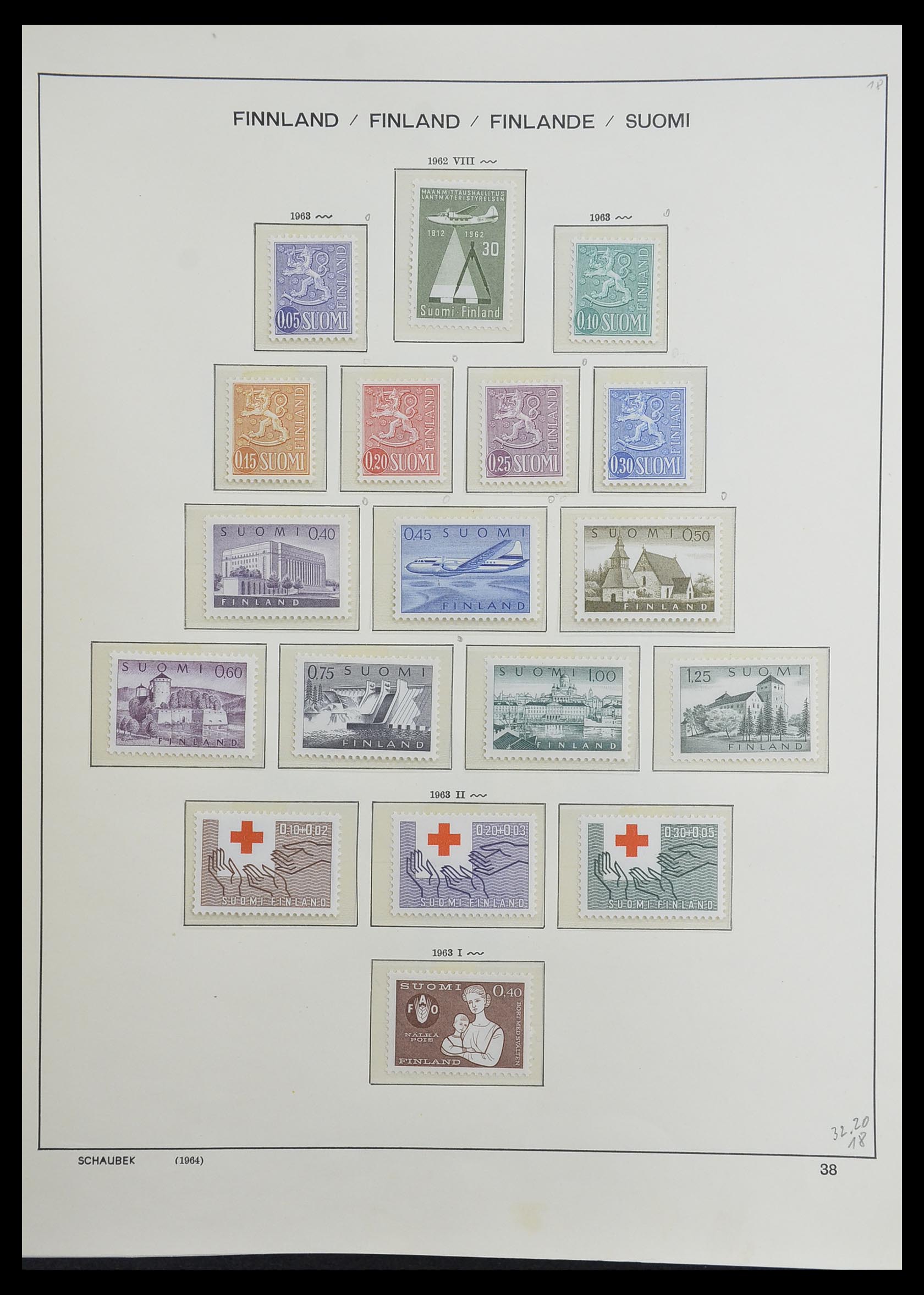 33226 049 - Postzegelverzameling 33226 Finland 1860-1996.