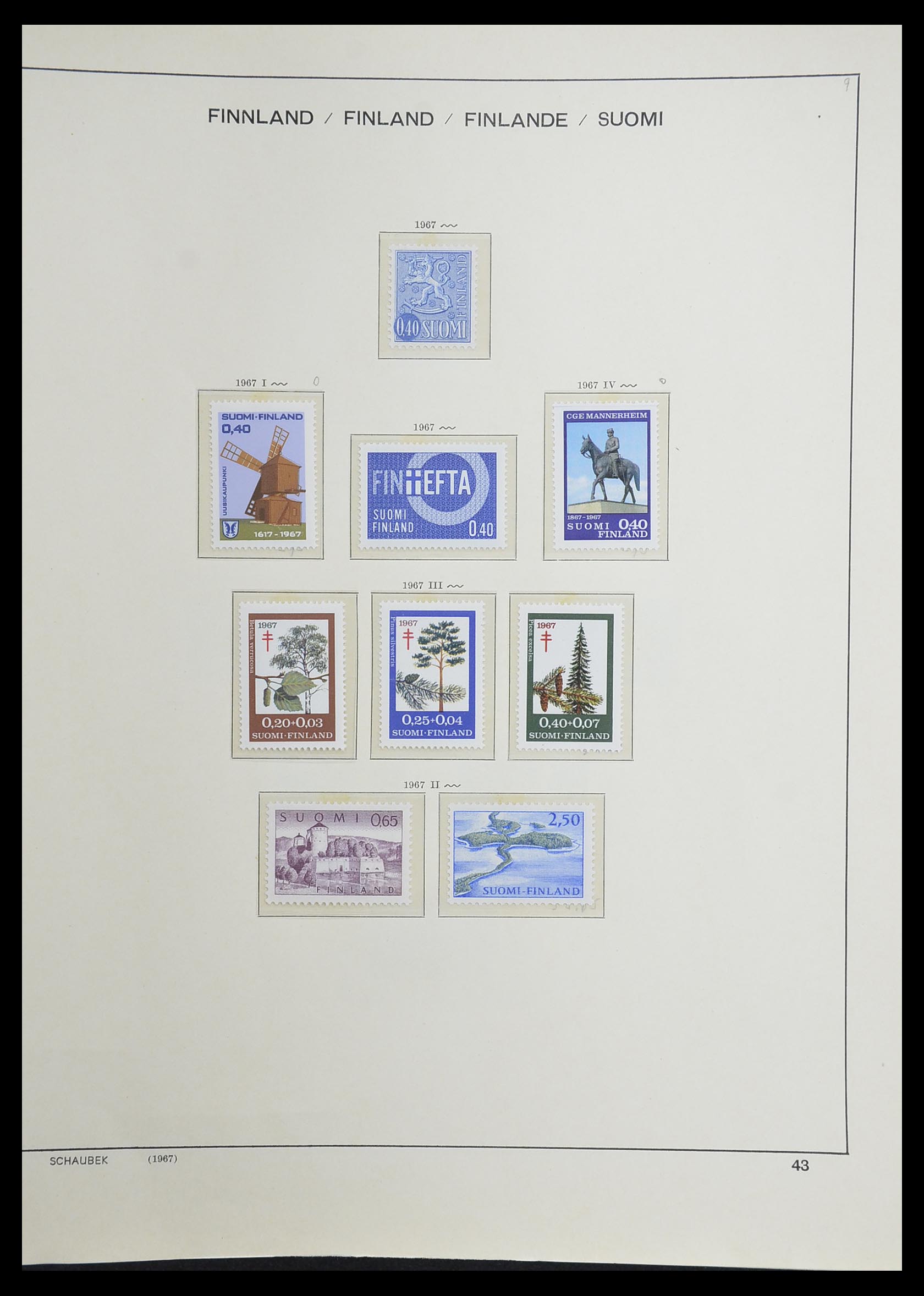 33226 055 - Postzegelverzameling 33226 Finland 1860-1996.