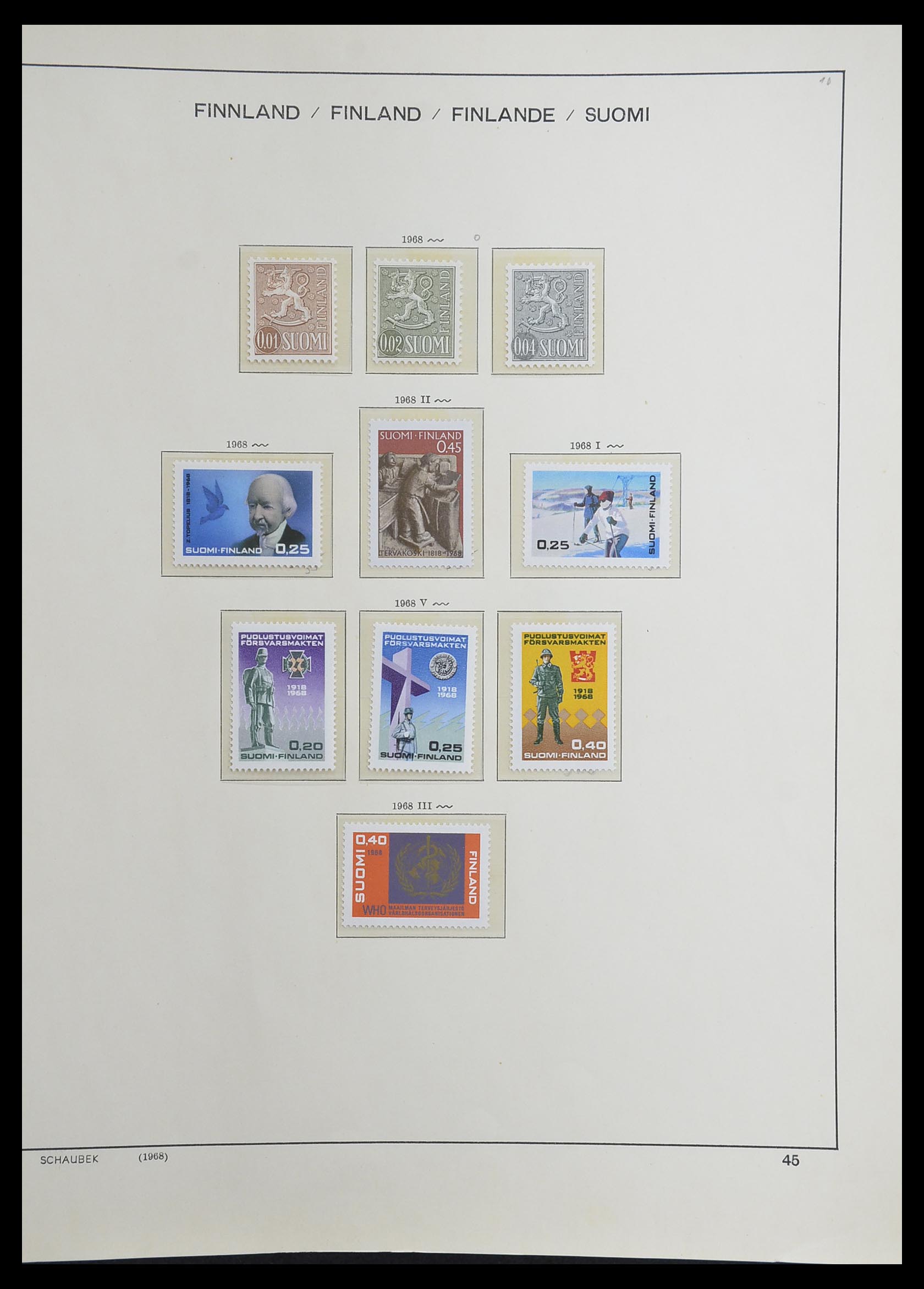 33226 057 - Postzegelverzameling 33226 Finland 1860-1996.