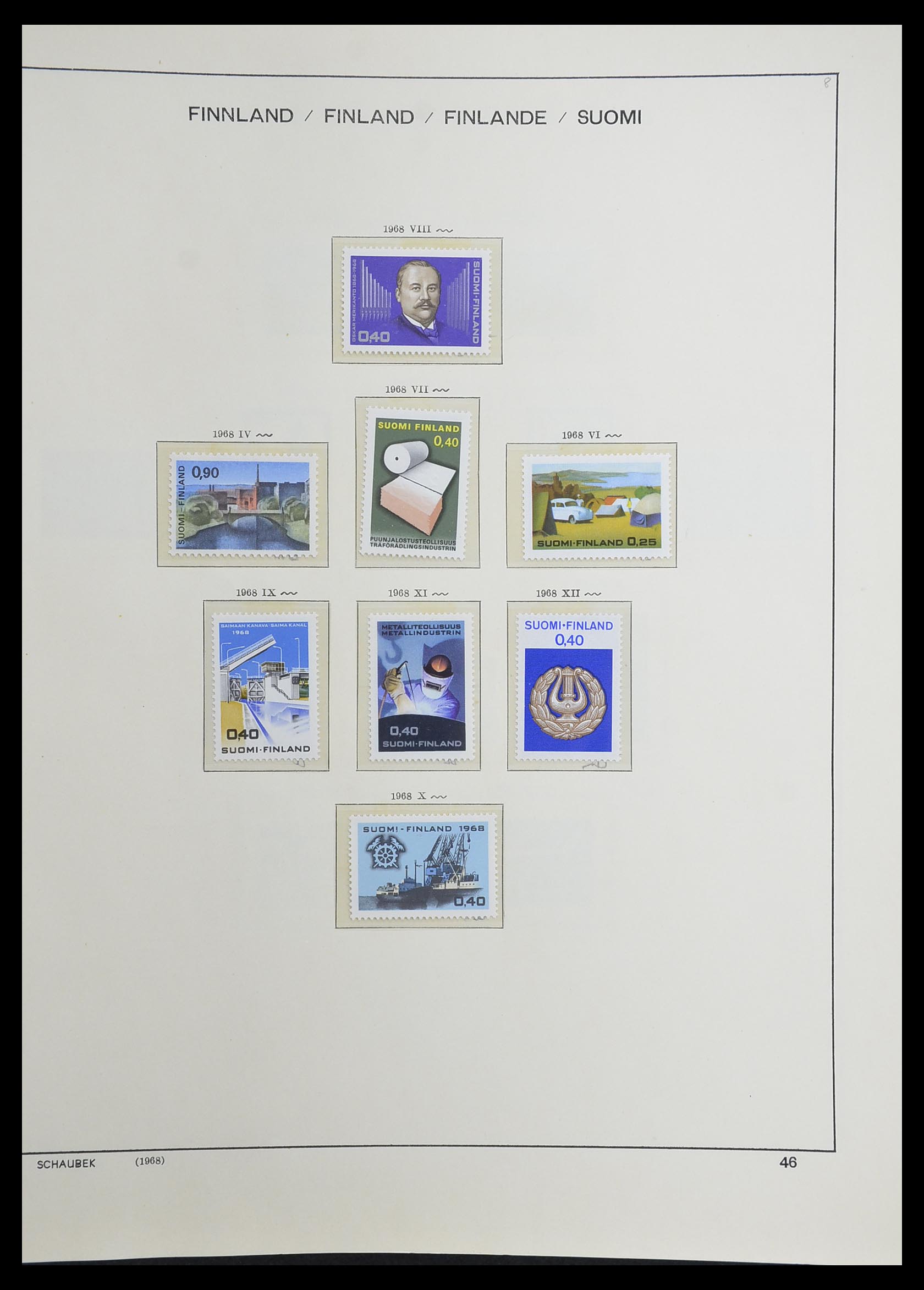 33226 058 - Postzegelverzameling 33226 Finland 1860-1996.
