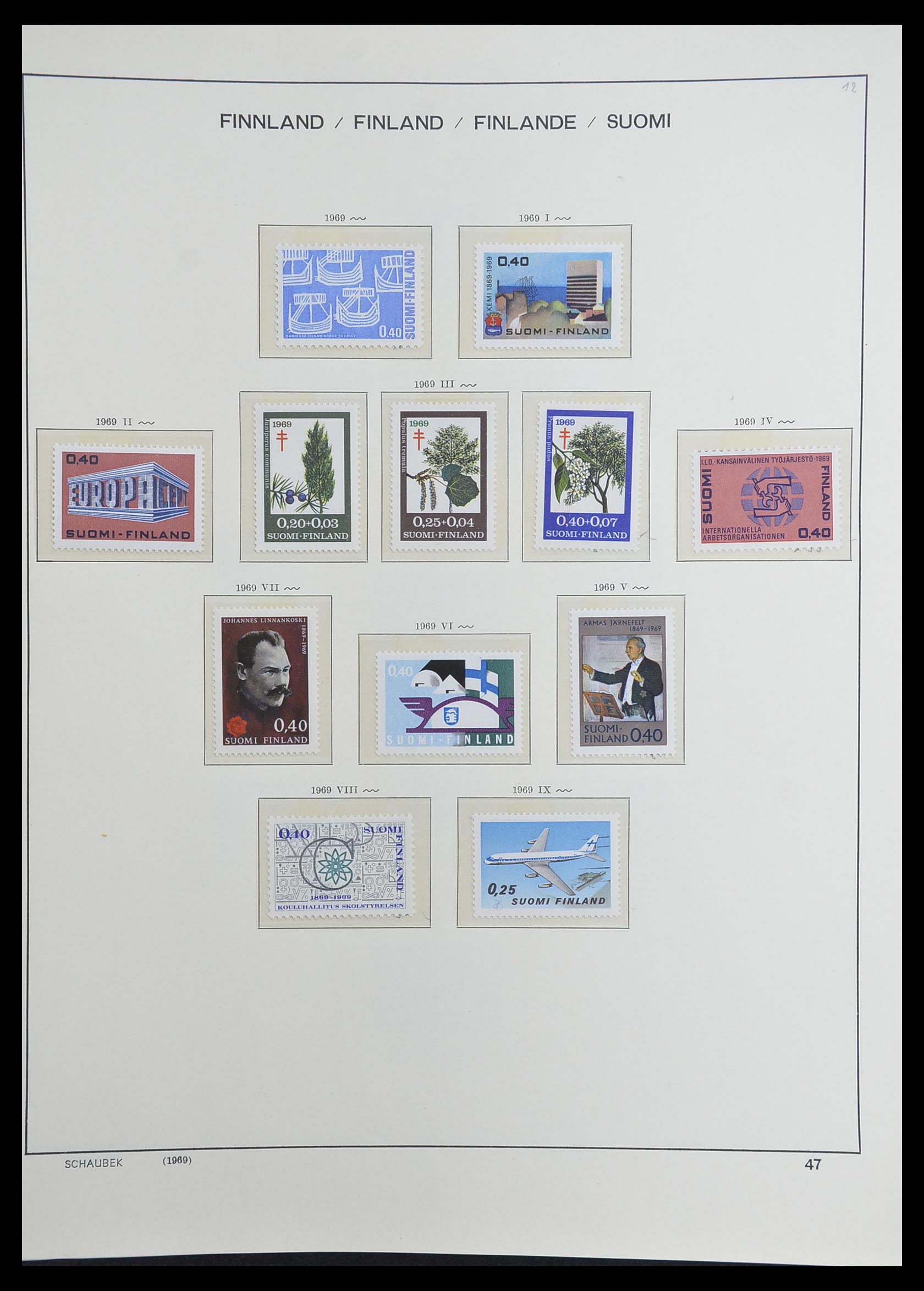 33226 059 - Postzegelverzameling 33226 Finland 1860-1996.
