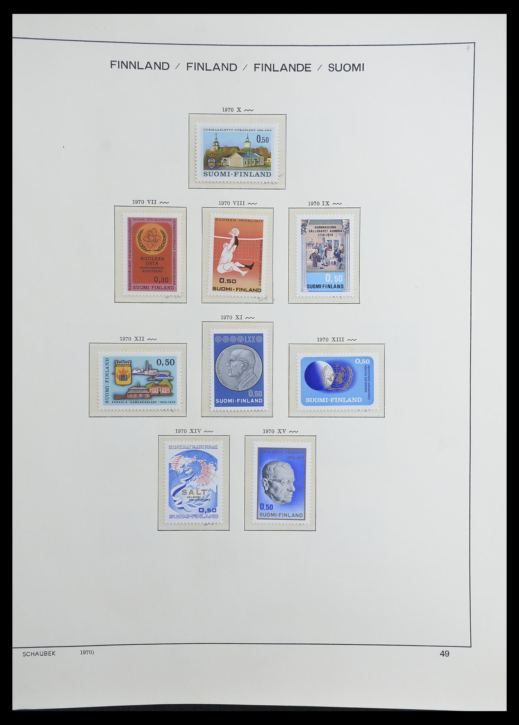 33226 061 - Postzegelverzameling 33226 Finland 1860-1996.