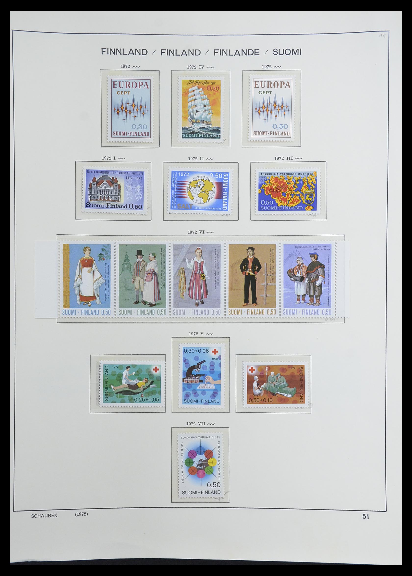 33226 063 - Postzegelverzameling 33226 Finland 1860-1996.