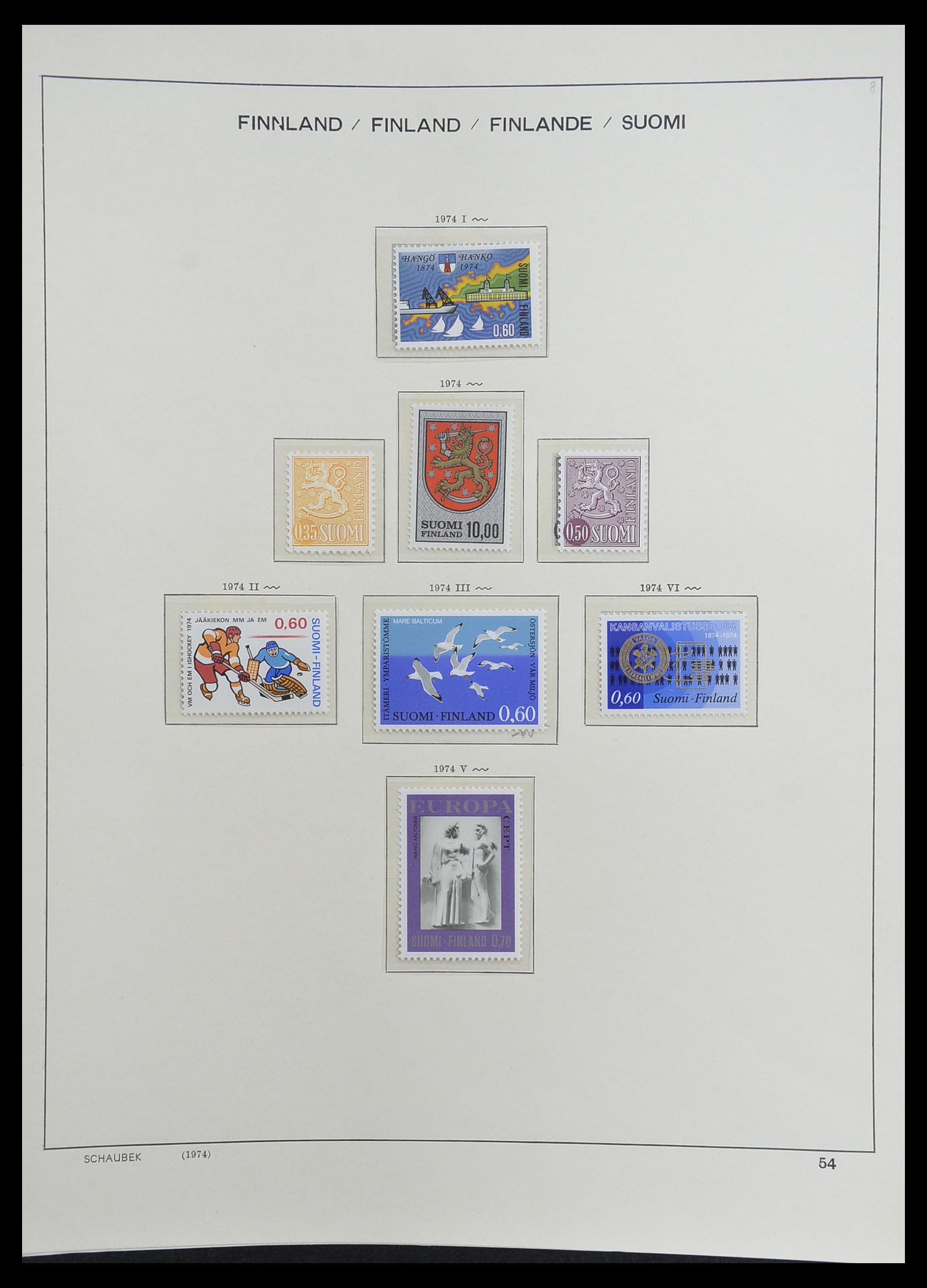 33226 067 - Postzegelverzameling 33226 Finland 1860-1996.