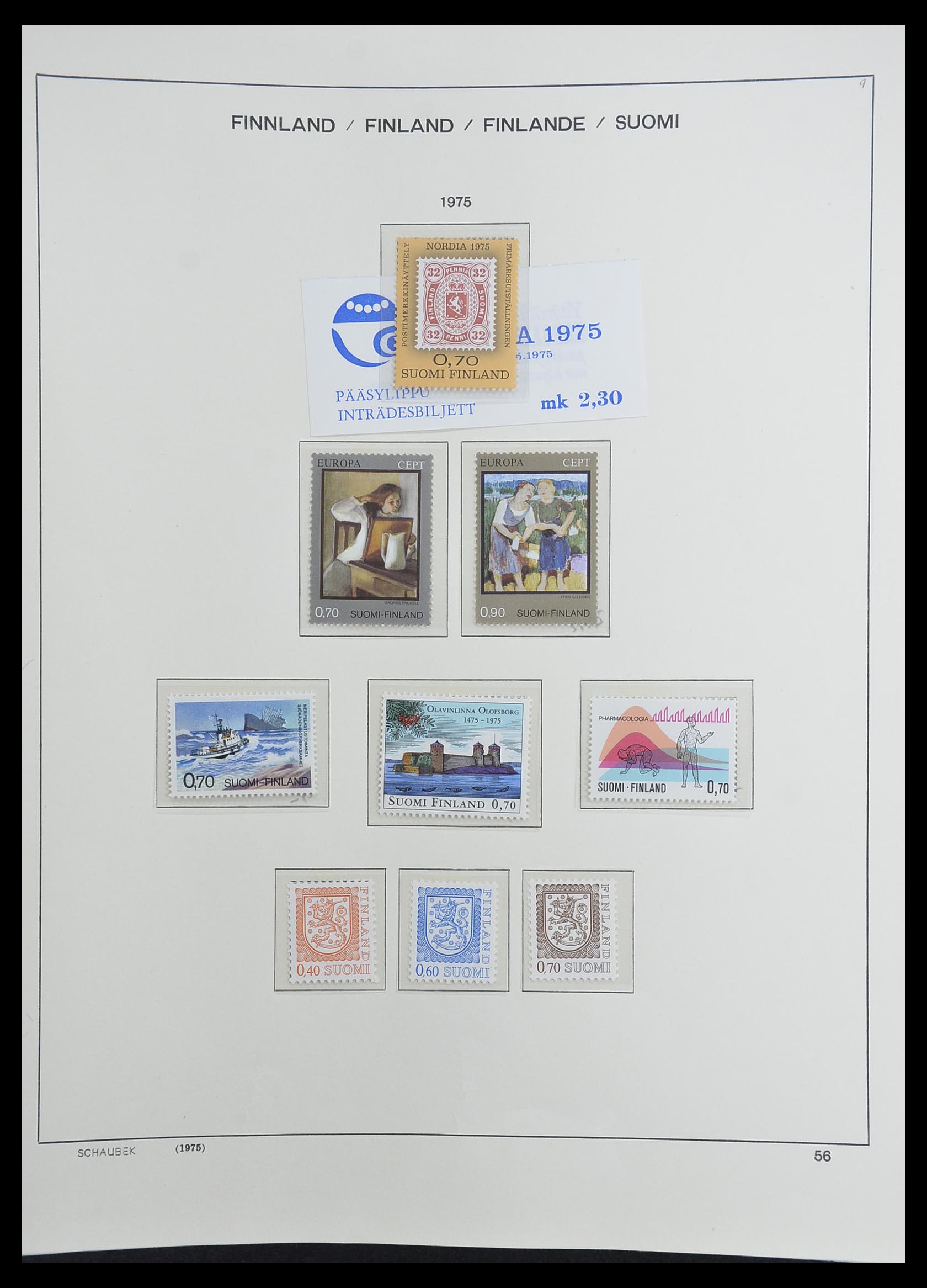 33226 071 - Postzegelverzameling 33226 Finland 1860-1996.