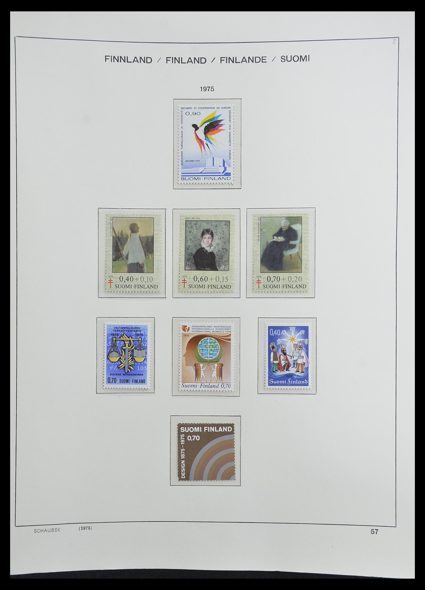 33226 072 - Postzegelverzameling 33226 Finland 1860-1996.