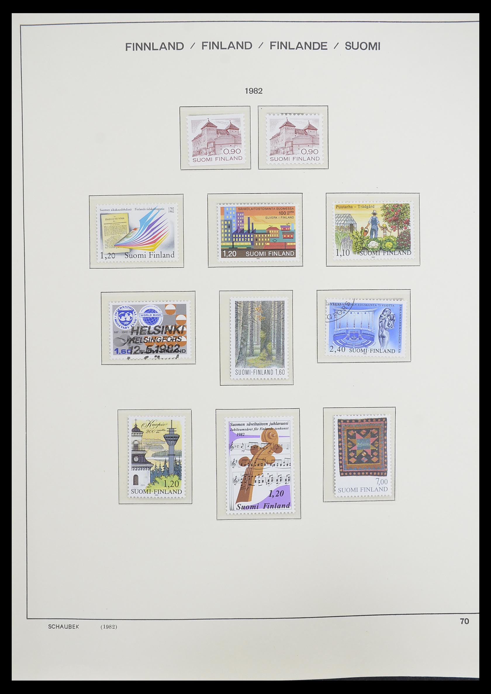 33226 090 - Postzegelverzameling 33226 Finland 1860-1996.