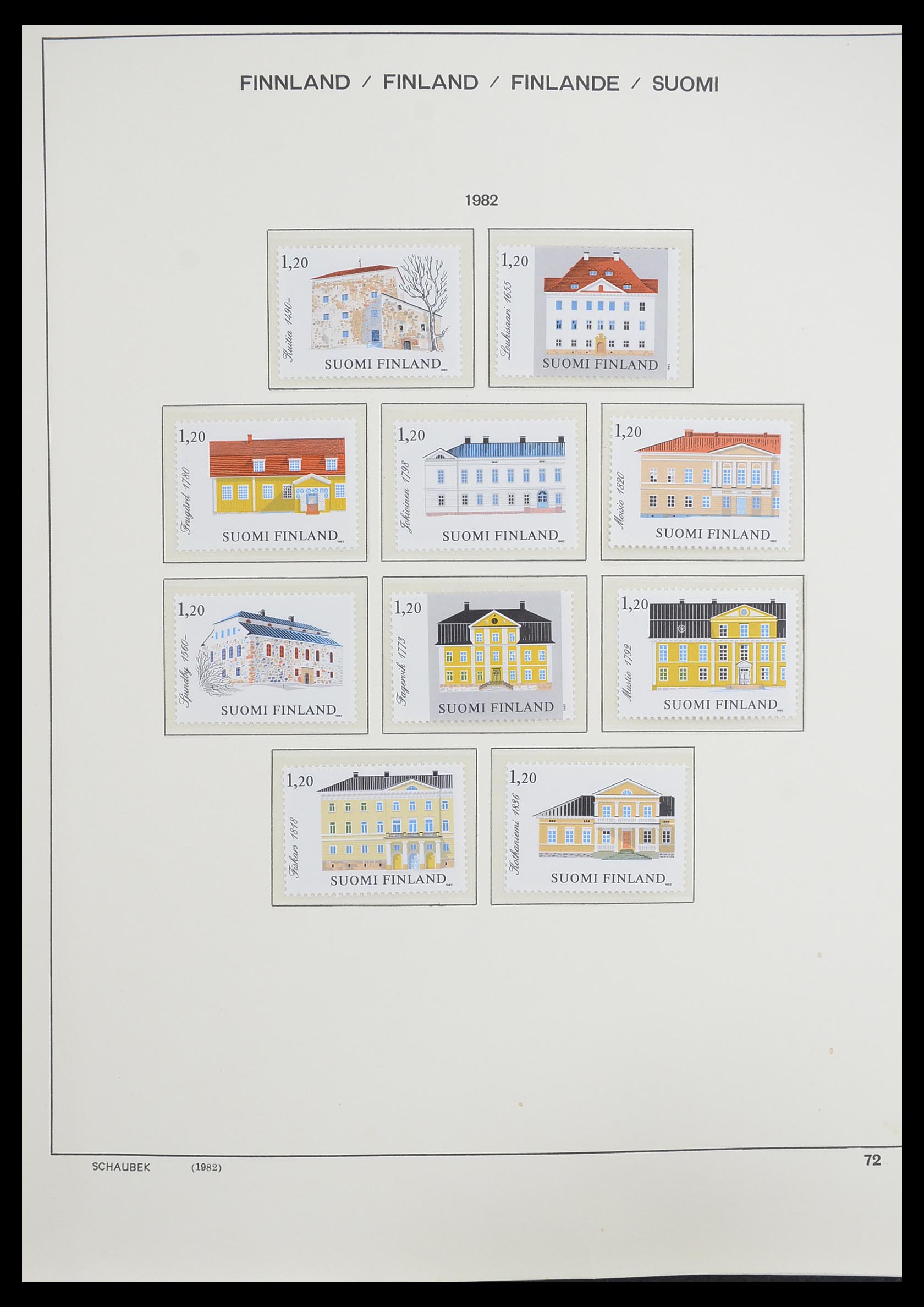 33226 092 - Postzegelverzameling 33226 Finland 1860-1996.