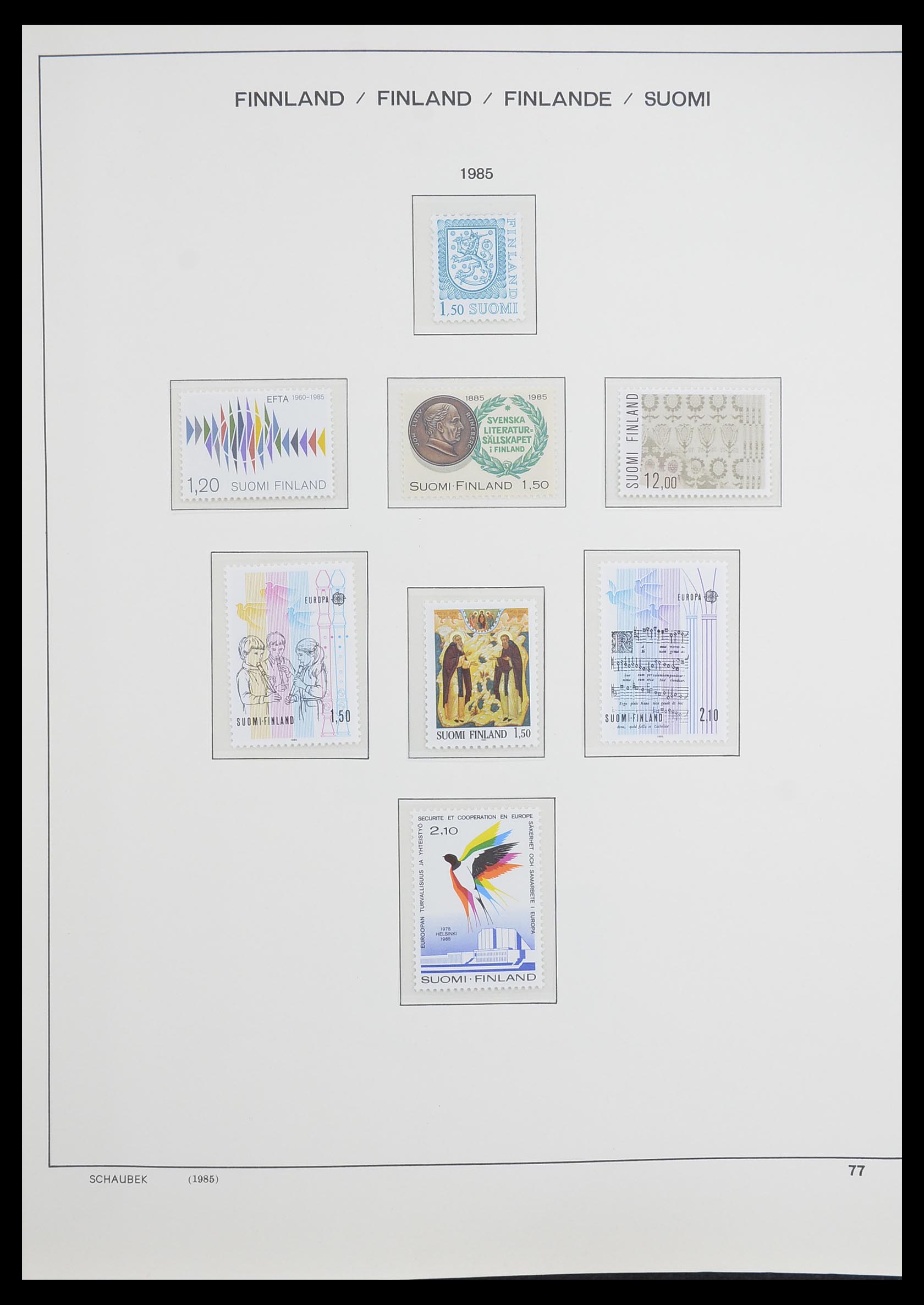 33226 099 - Postzegelverzameling 33226 Finland 1860-1996.
