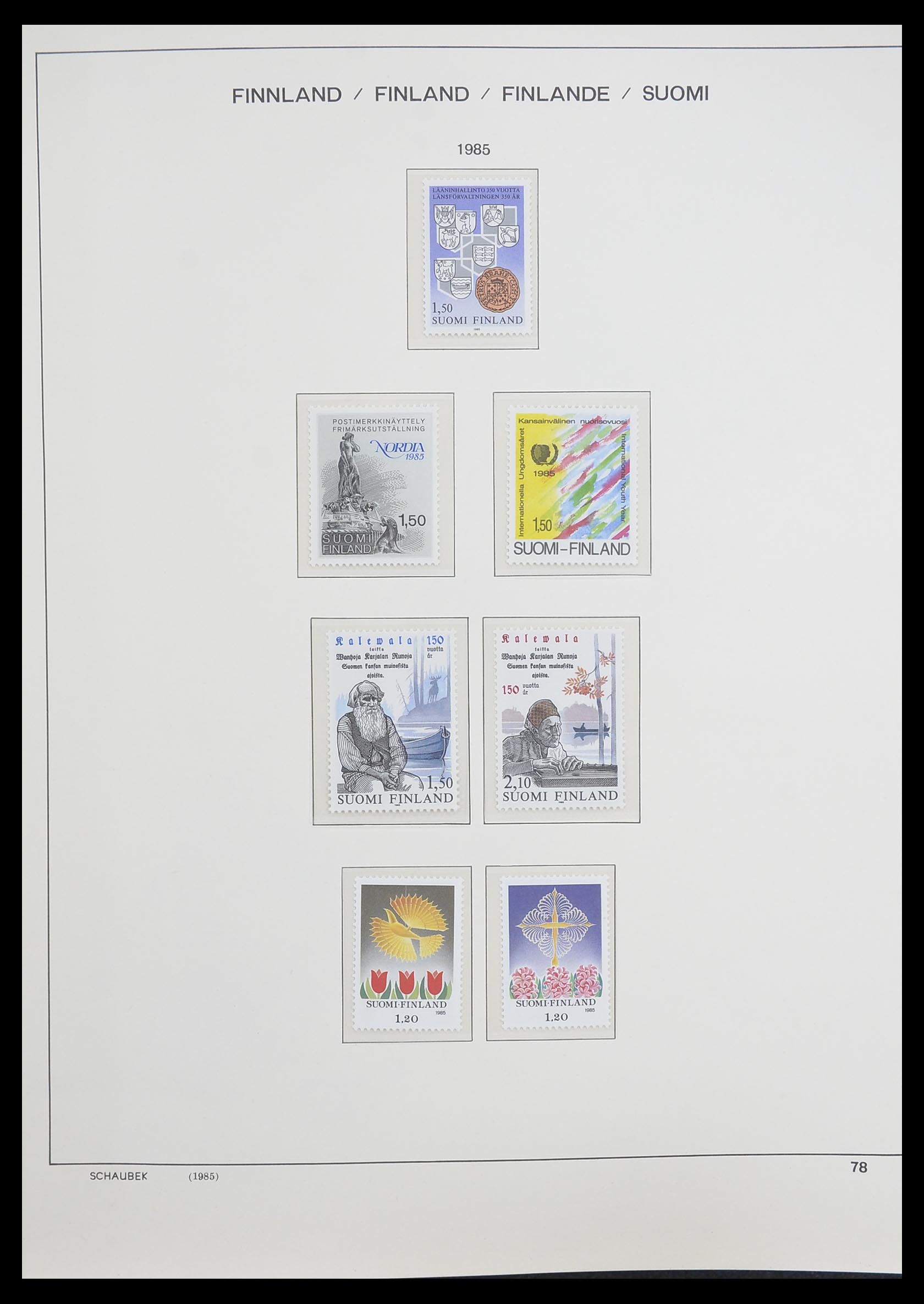 33226 100 - Postzegelverzameling 33226 Finland 1860-1996.