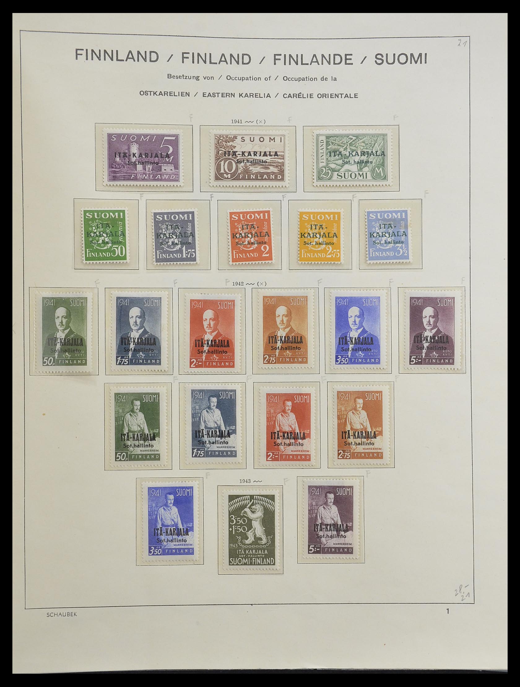 33226 193 - Postzegelverzameling 33226 Finland 1860-1996.