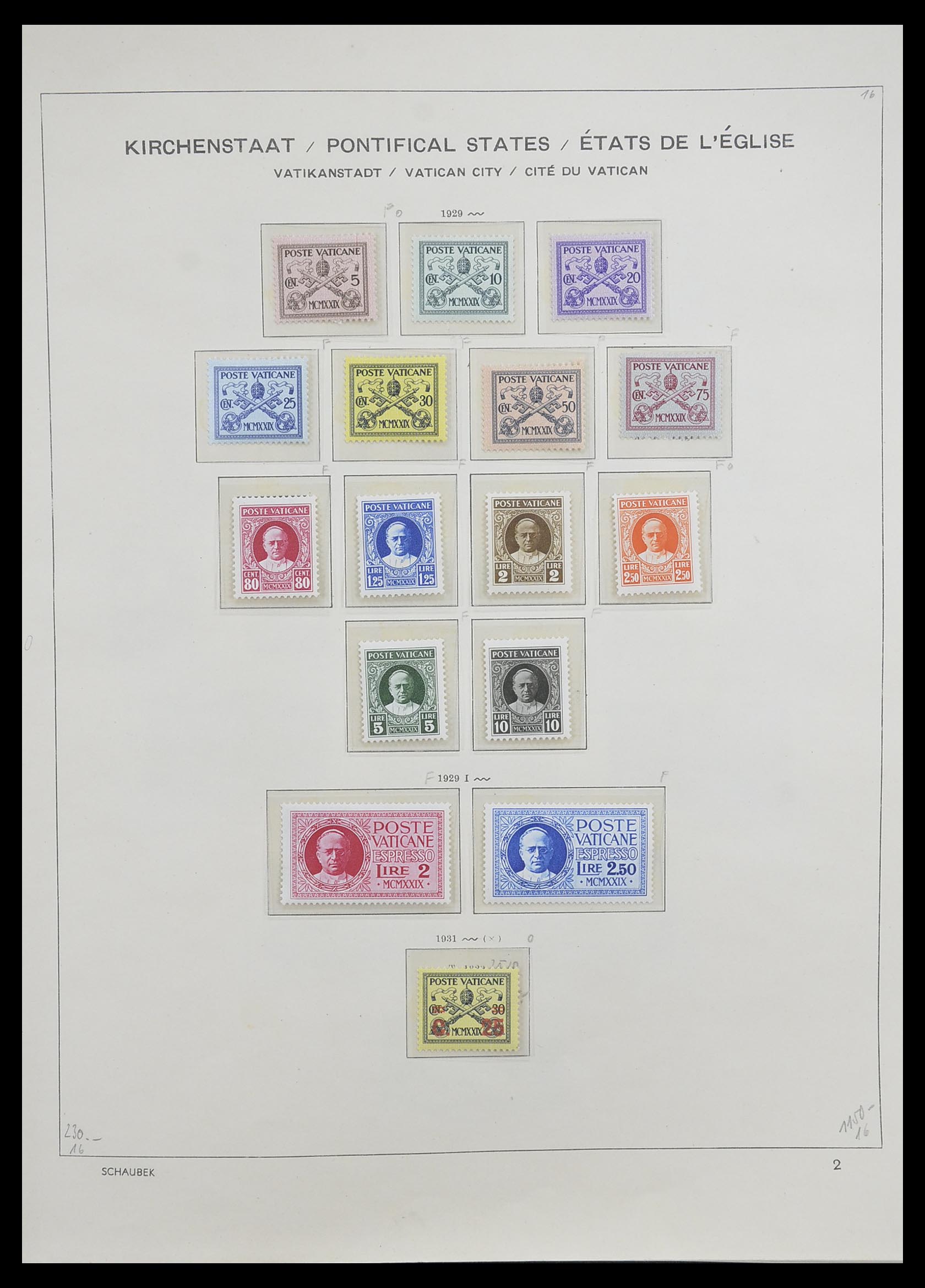 33231 003 - Postzegelverzameling 33231 Vaticaan 1852-1996.