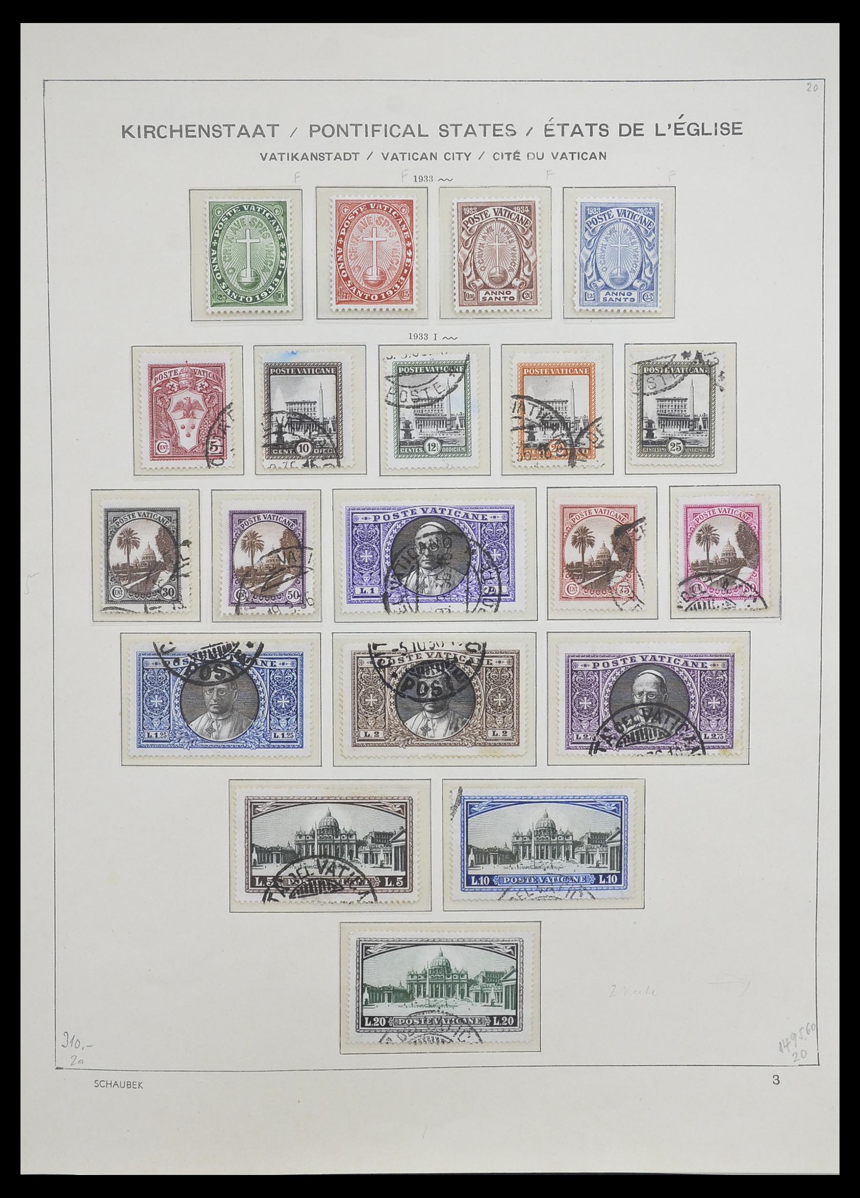33231 004 - Postzegelverzameling 33231 Vaticaan 1852-1996.