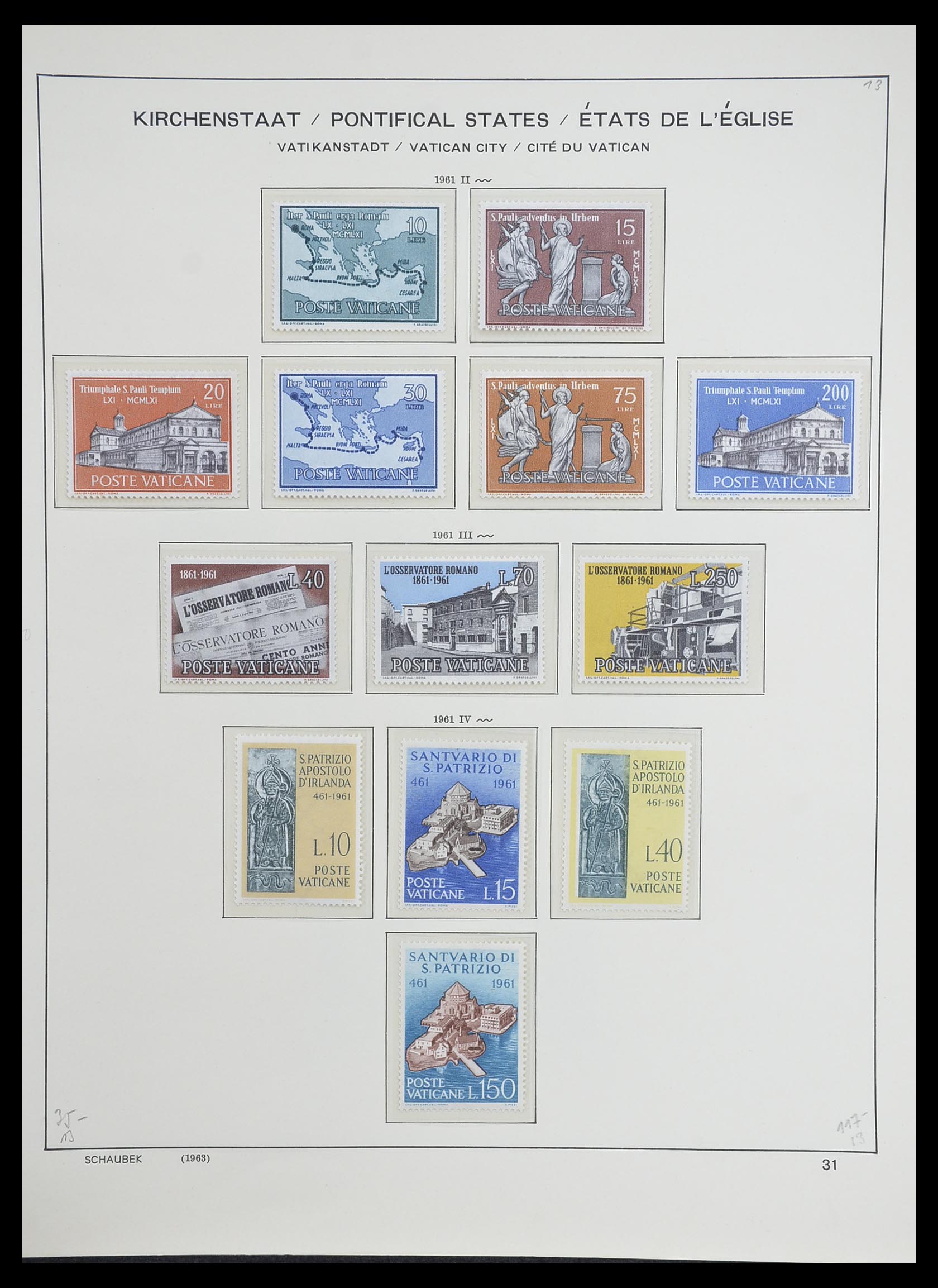 33231 034 - Postzegelverzameling 33231 Vaticaan 1852-1996.
