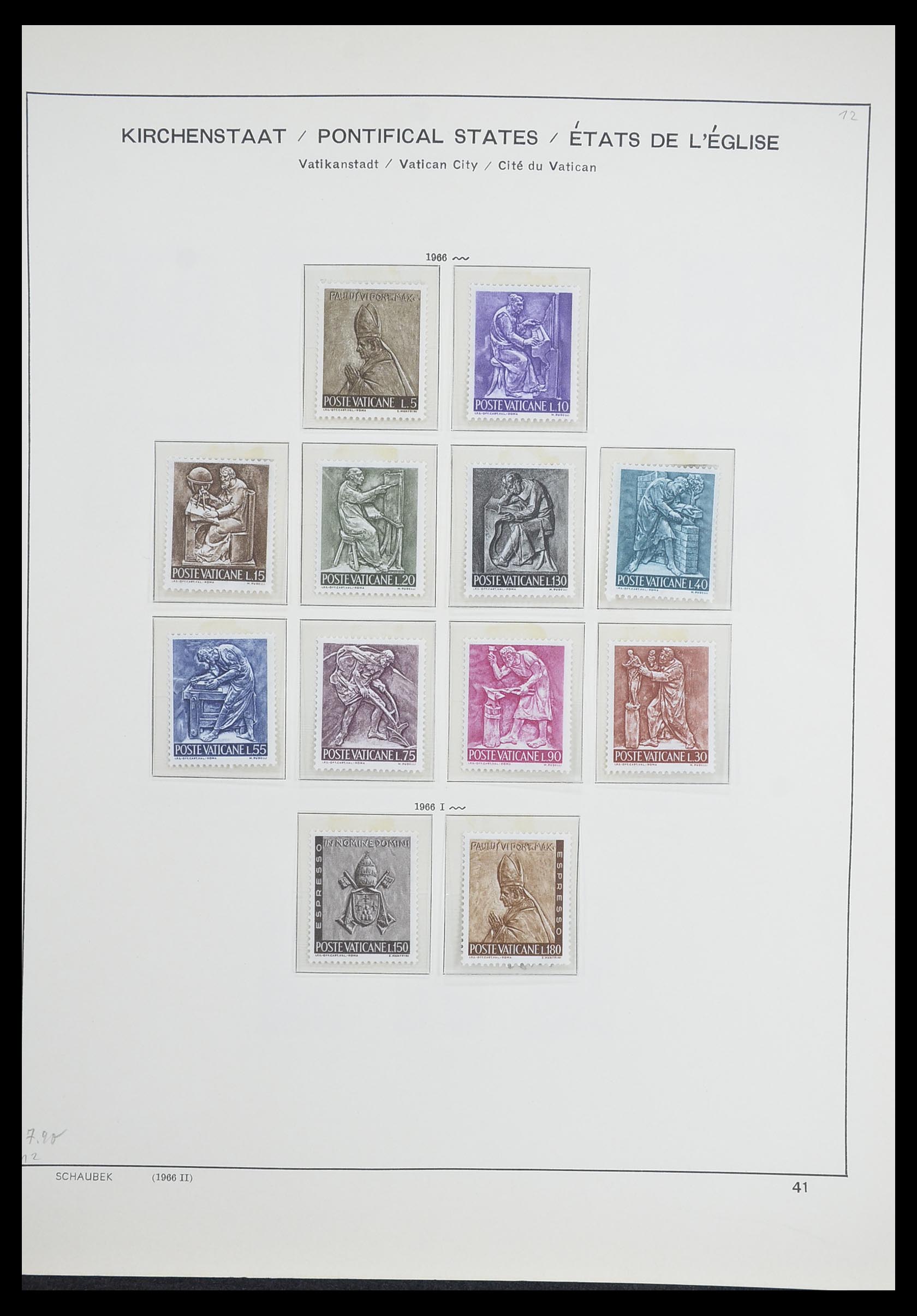 33231 044 - Postzegelverzameling 33231 Vaticaan 1852-1996.