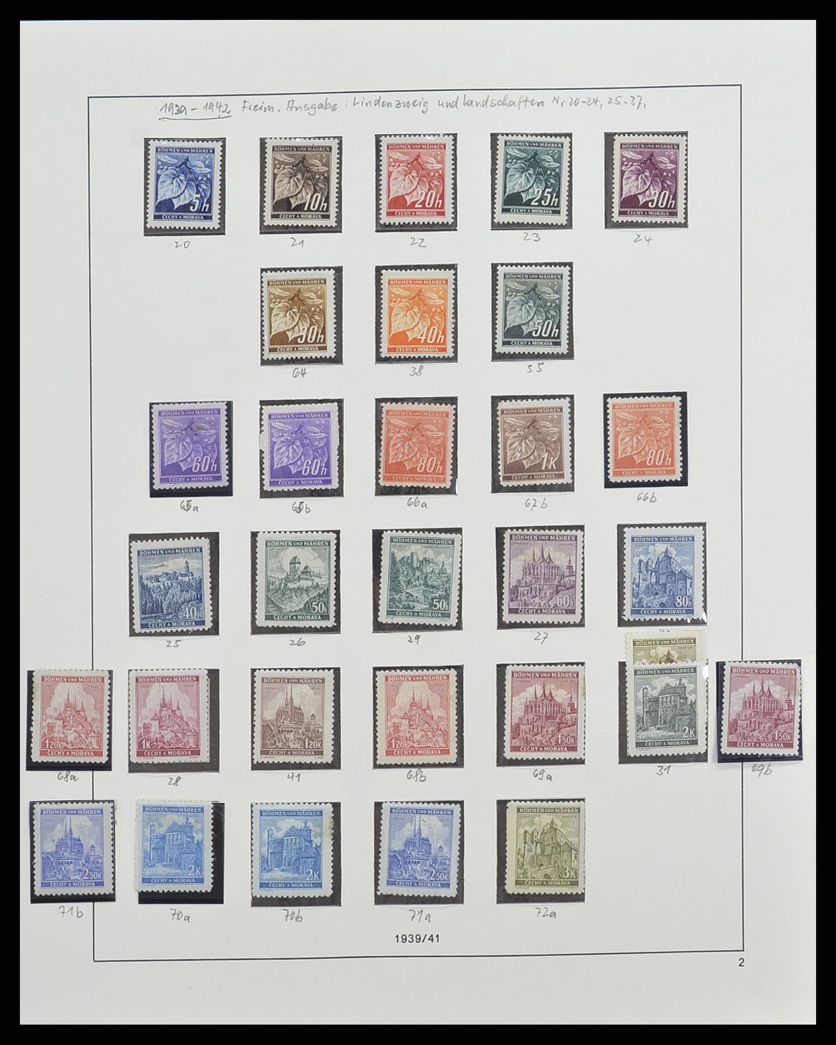 33235 002 - Postzegelverzameling 33235 Duitse bezetting WO II 1938-1945.